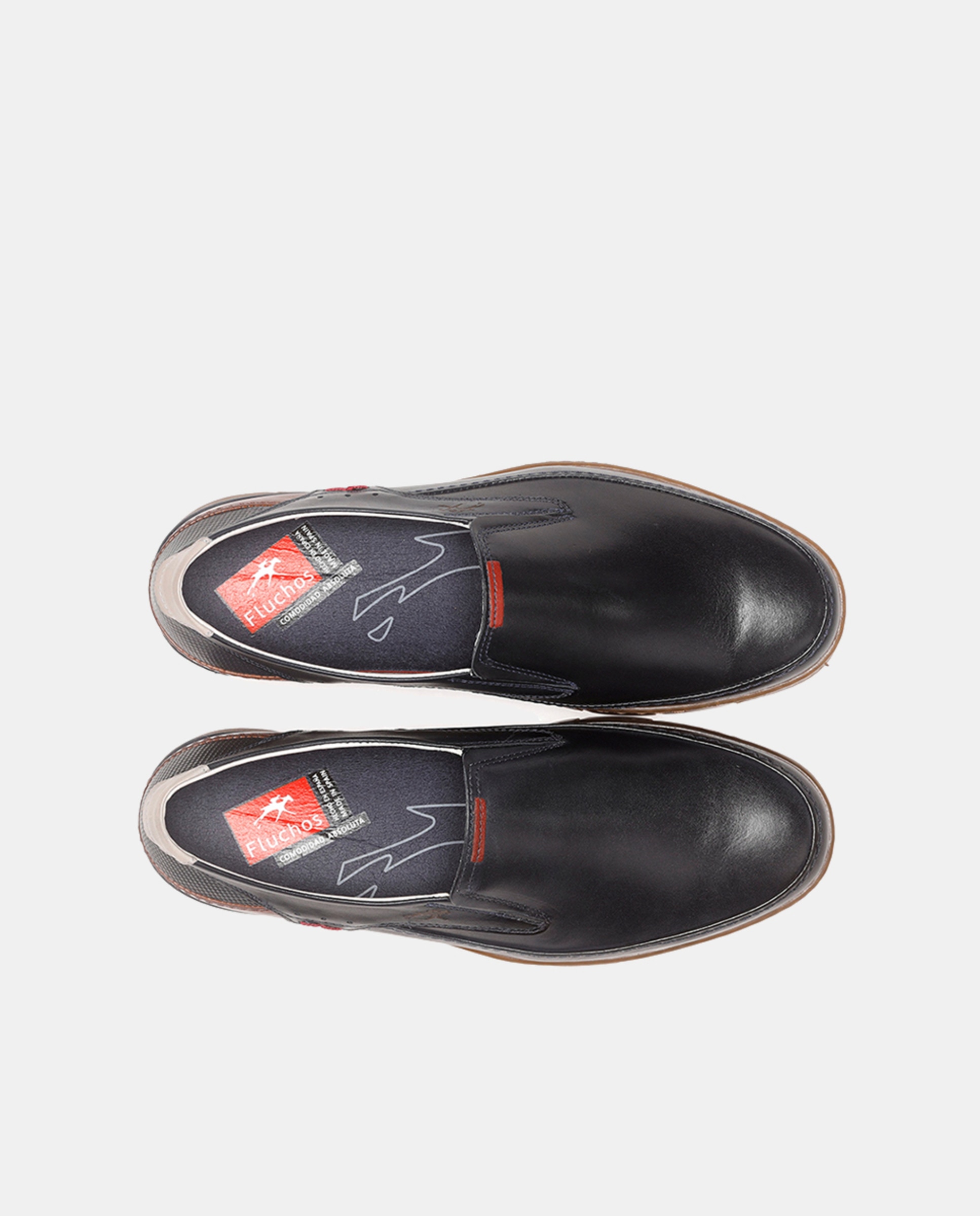 Mocassins em Pele com Sola Flexível Azul-marinho-5