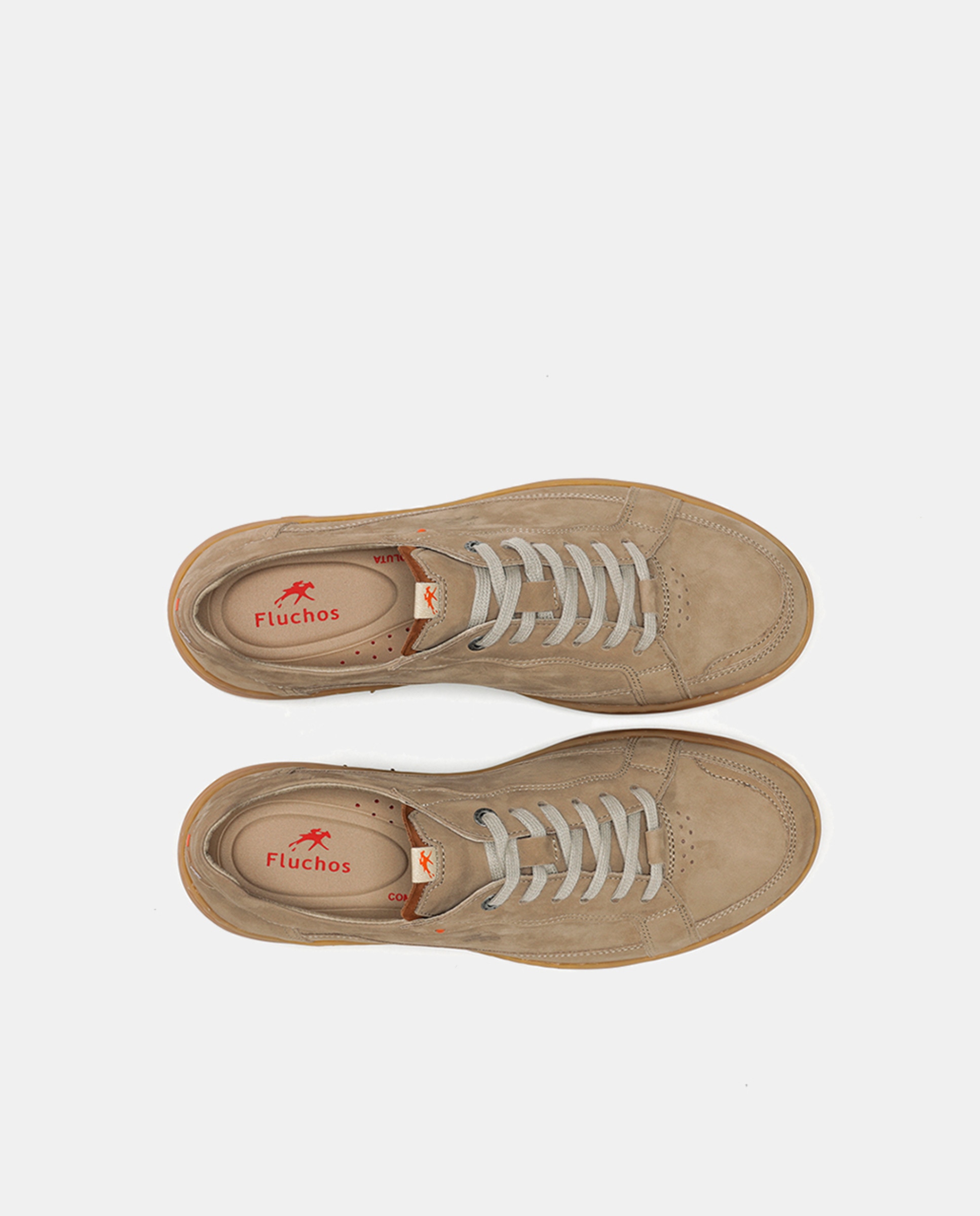 Sapatos em Pele com Atacadores Natural-5