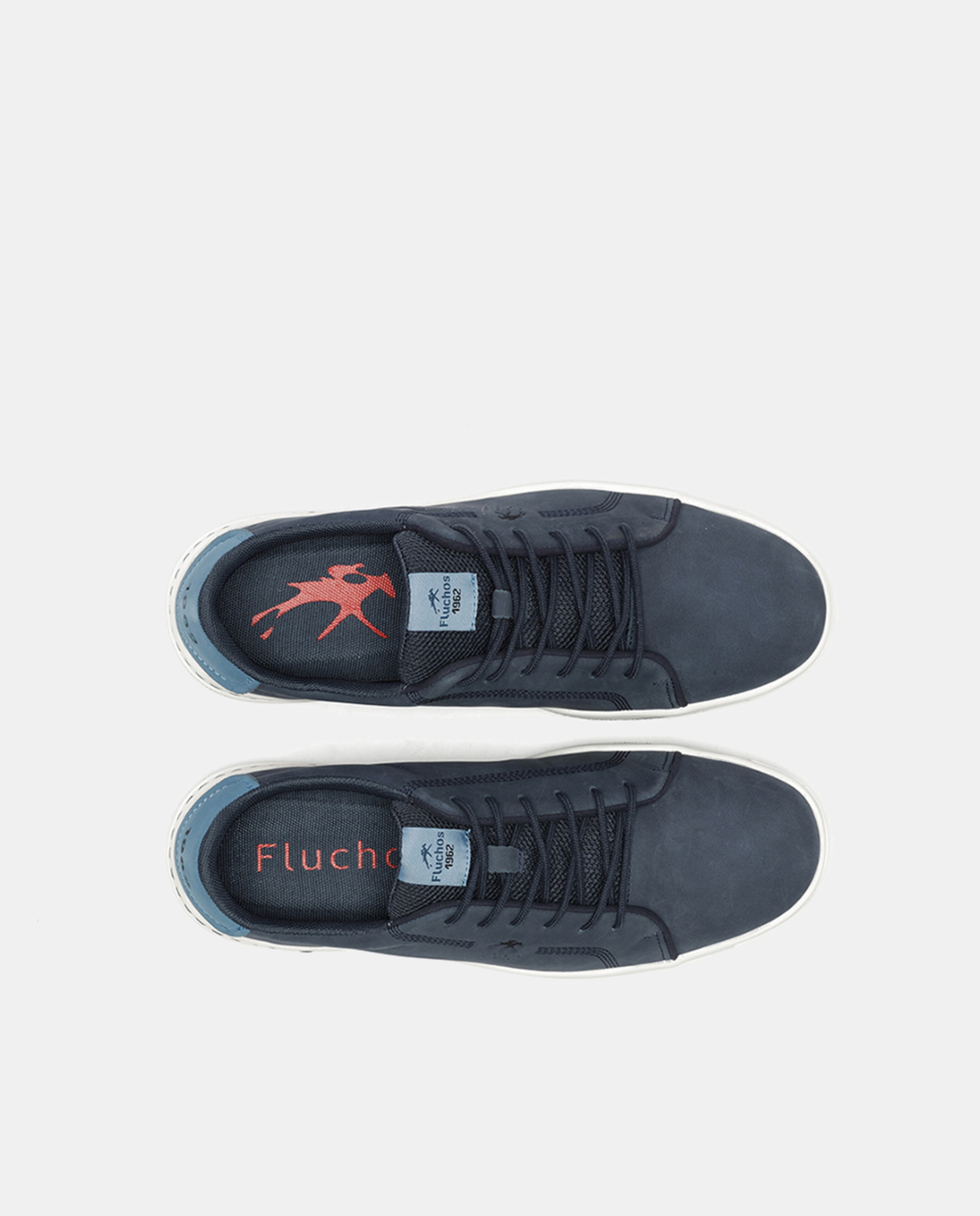 Sapatos em Pele com Atacadores Azul-marinho-5