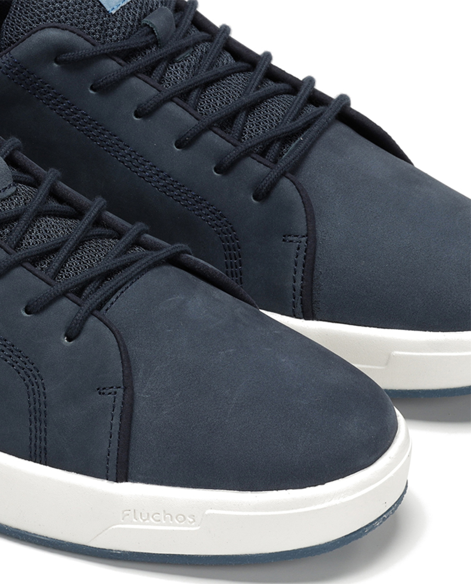 Sapatos em Pele com Atacadores Azul-marinho-6