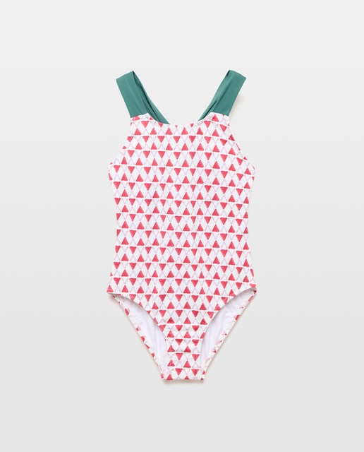 Imagen 0 de Bañador niña nudo rayas y contraste