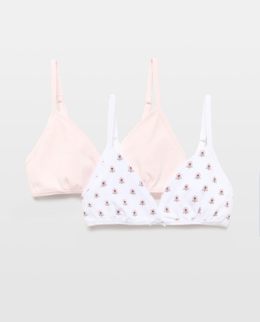 Imagem 0 de Pack de 2 Tops Triangulares com Estampado de Fantasia