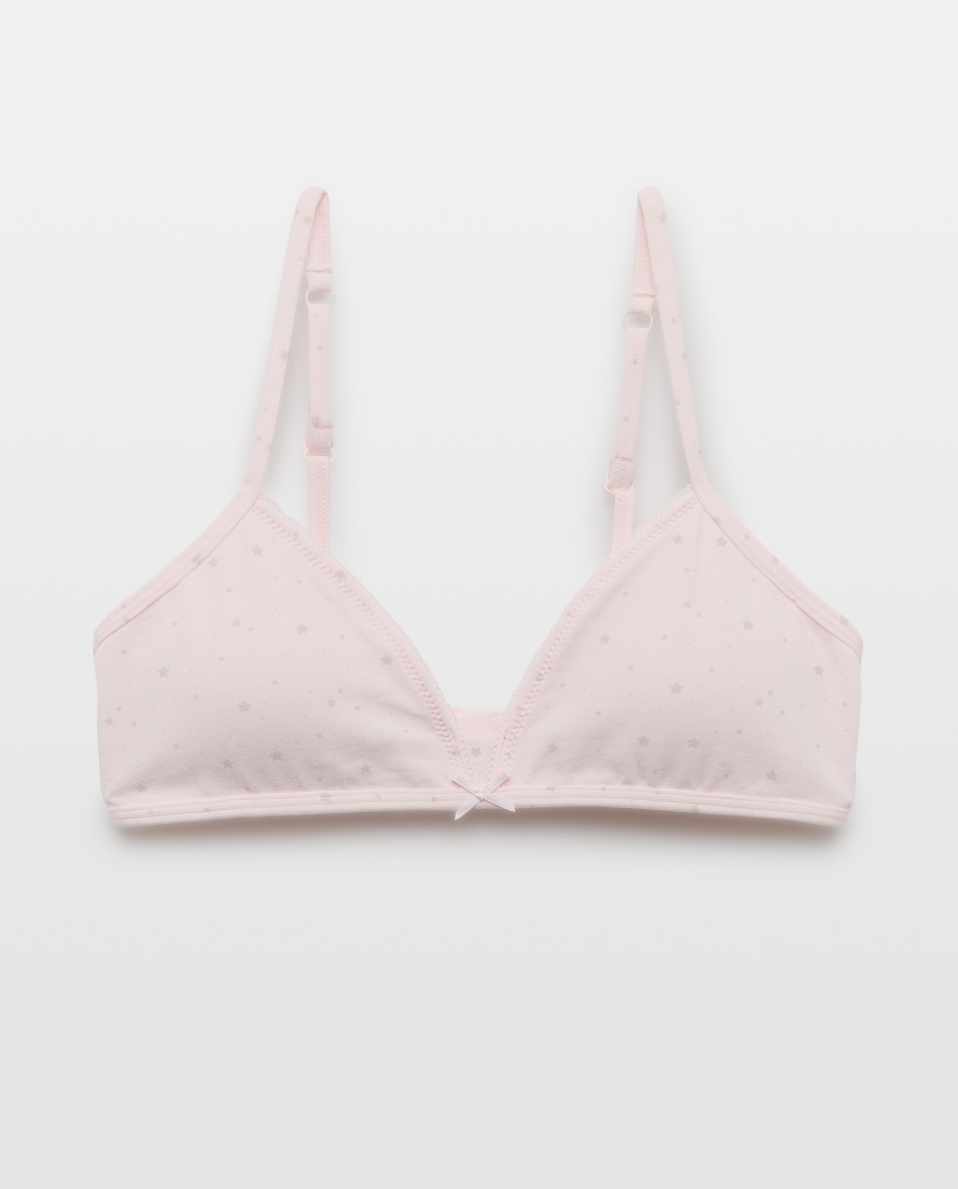 Soutien Triangular com Foam e Estrelas Rosa-1