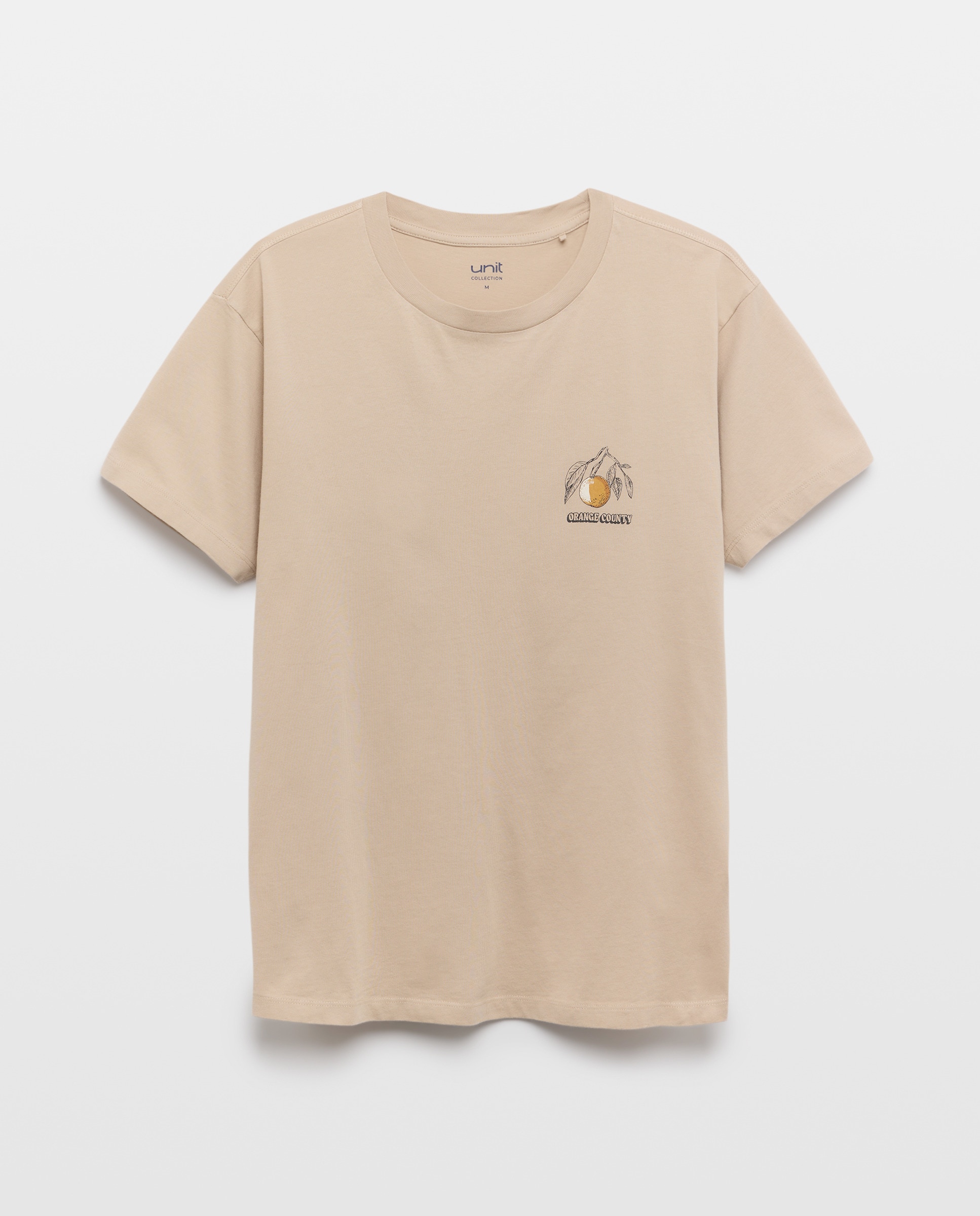 Camiseta de hombre manga corta ORANGE COUNTY Beige-4