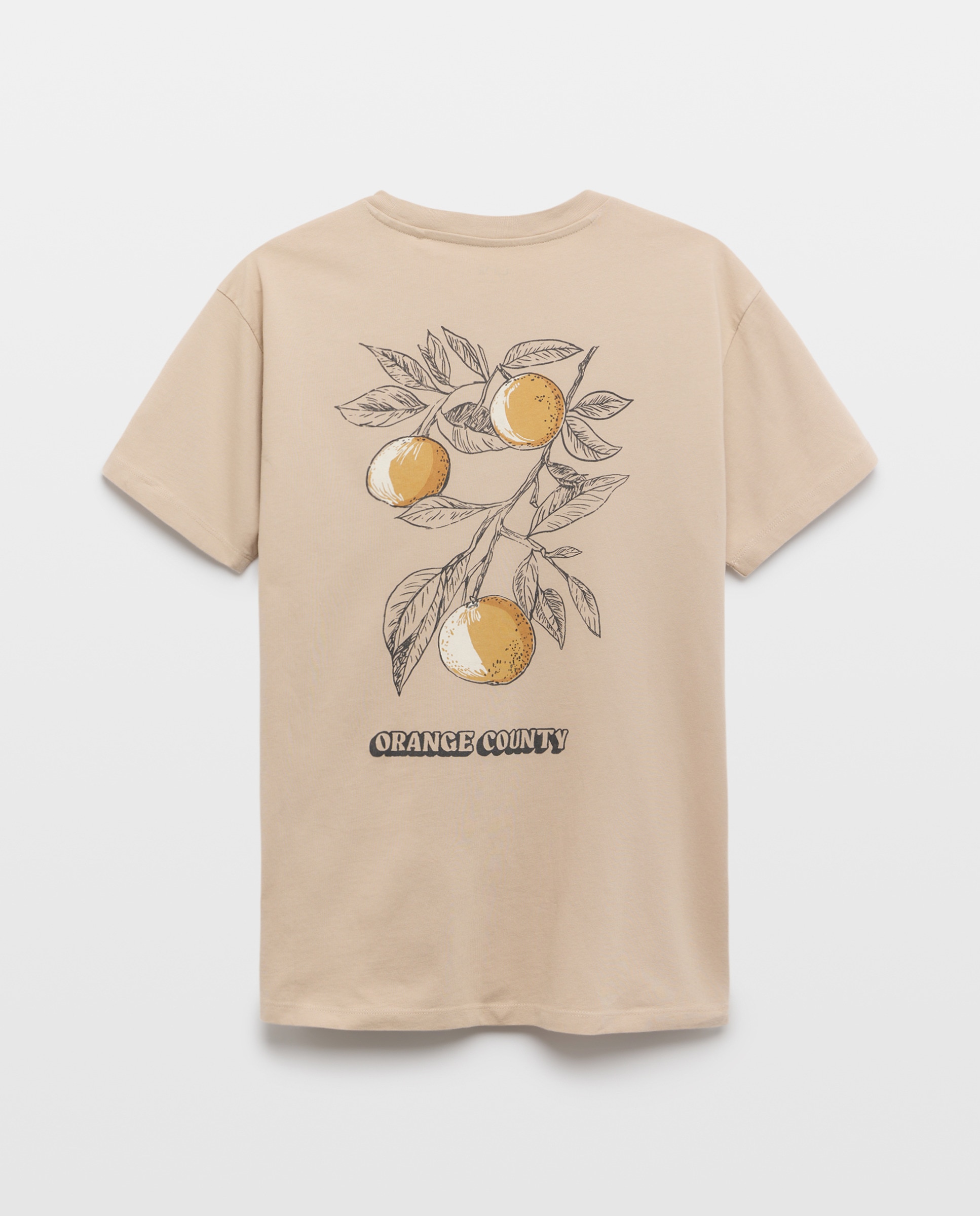 Camiseta de hombre manga corta ORANGE COUNTY Beige-5