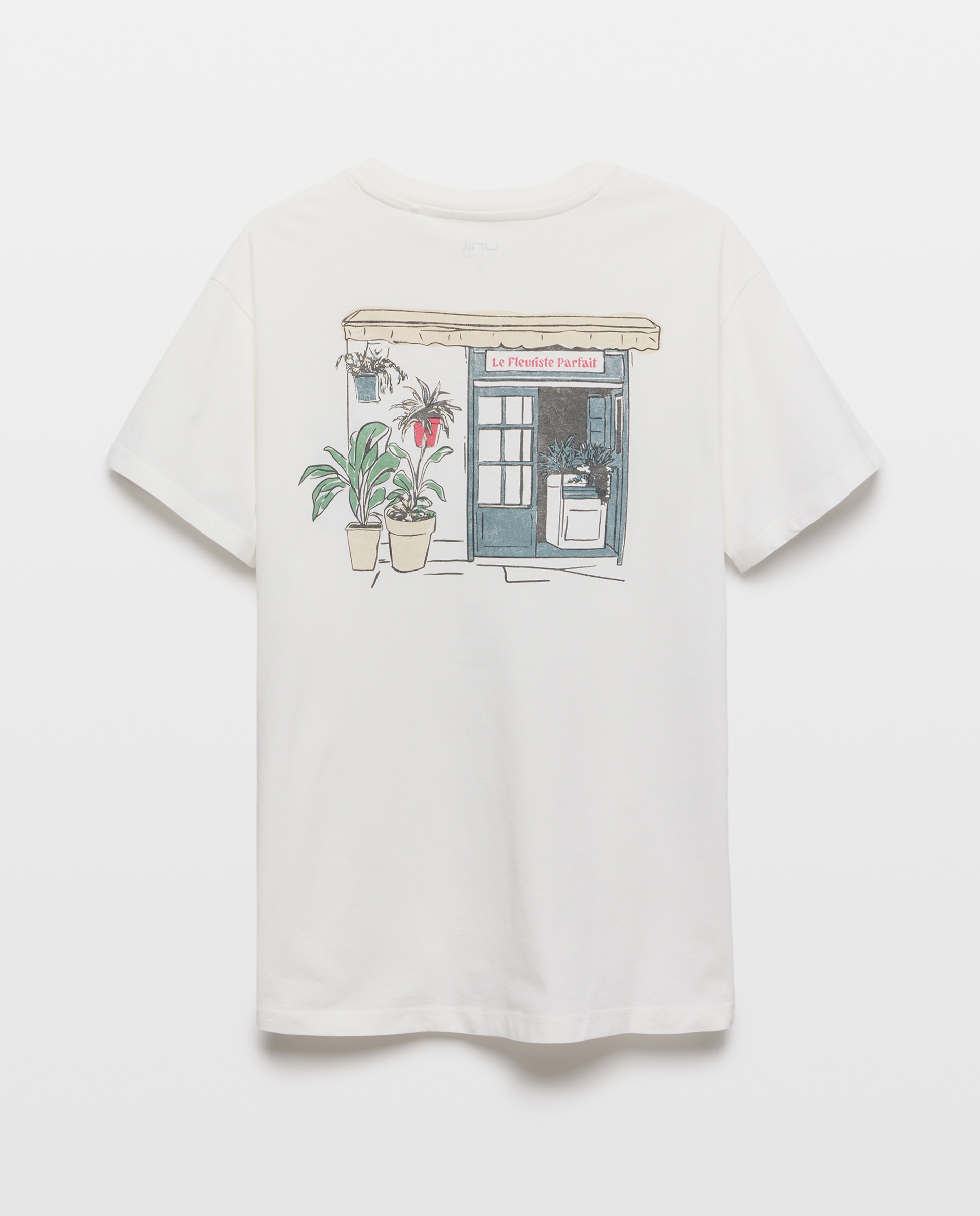Camiseta de hombre manga corta Le Fleuriste Parfait 120 Crudo-5