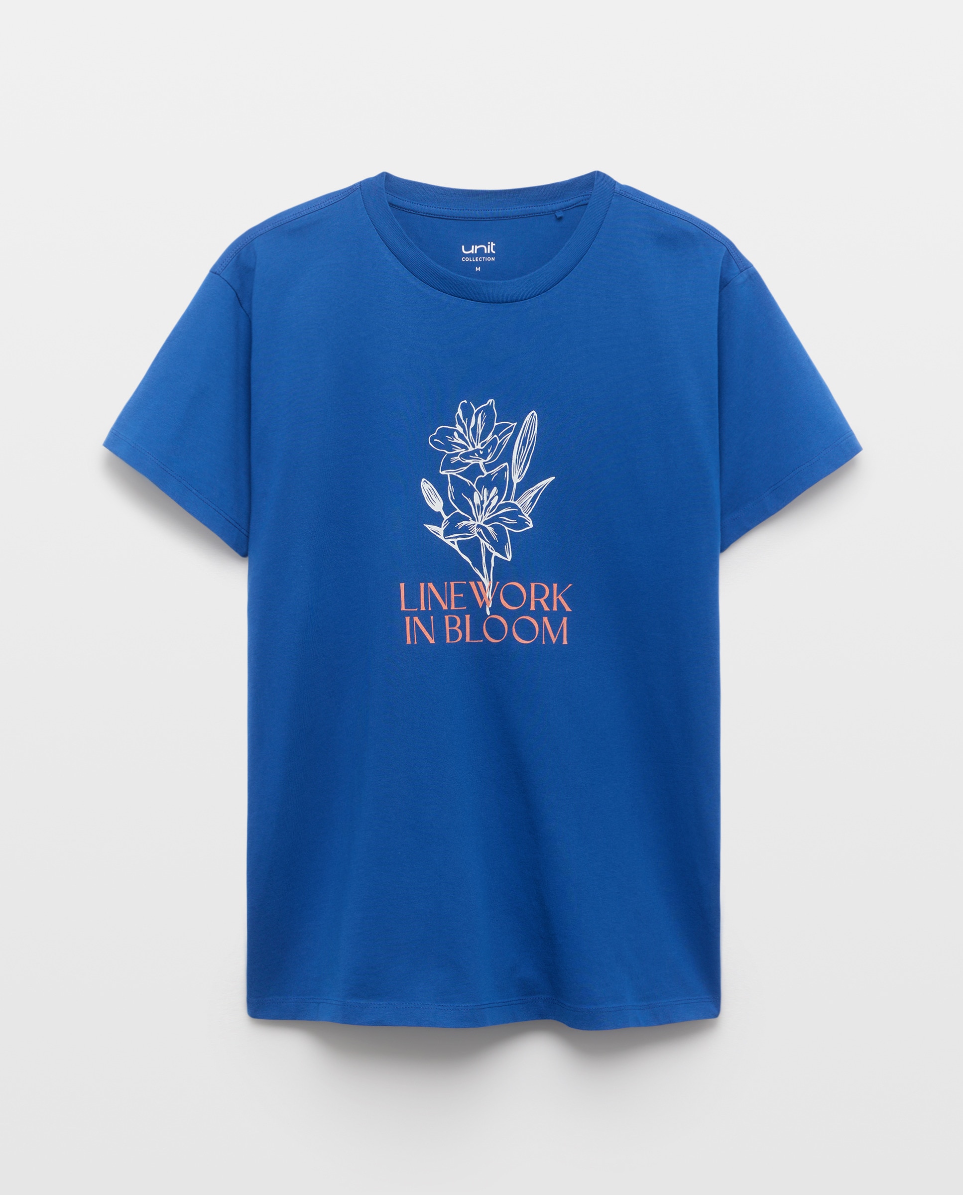 Camiseta de hombre manga corta LINE WORK IN BLOOM 440 Azulón-4