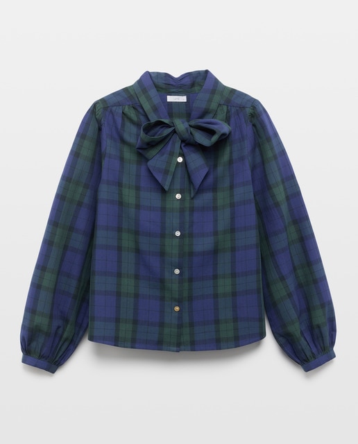 Imagen 0 de Blusa de mujer con lazada en el cuello total look