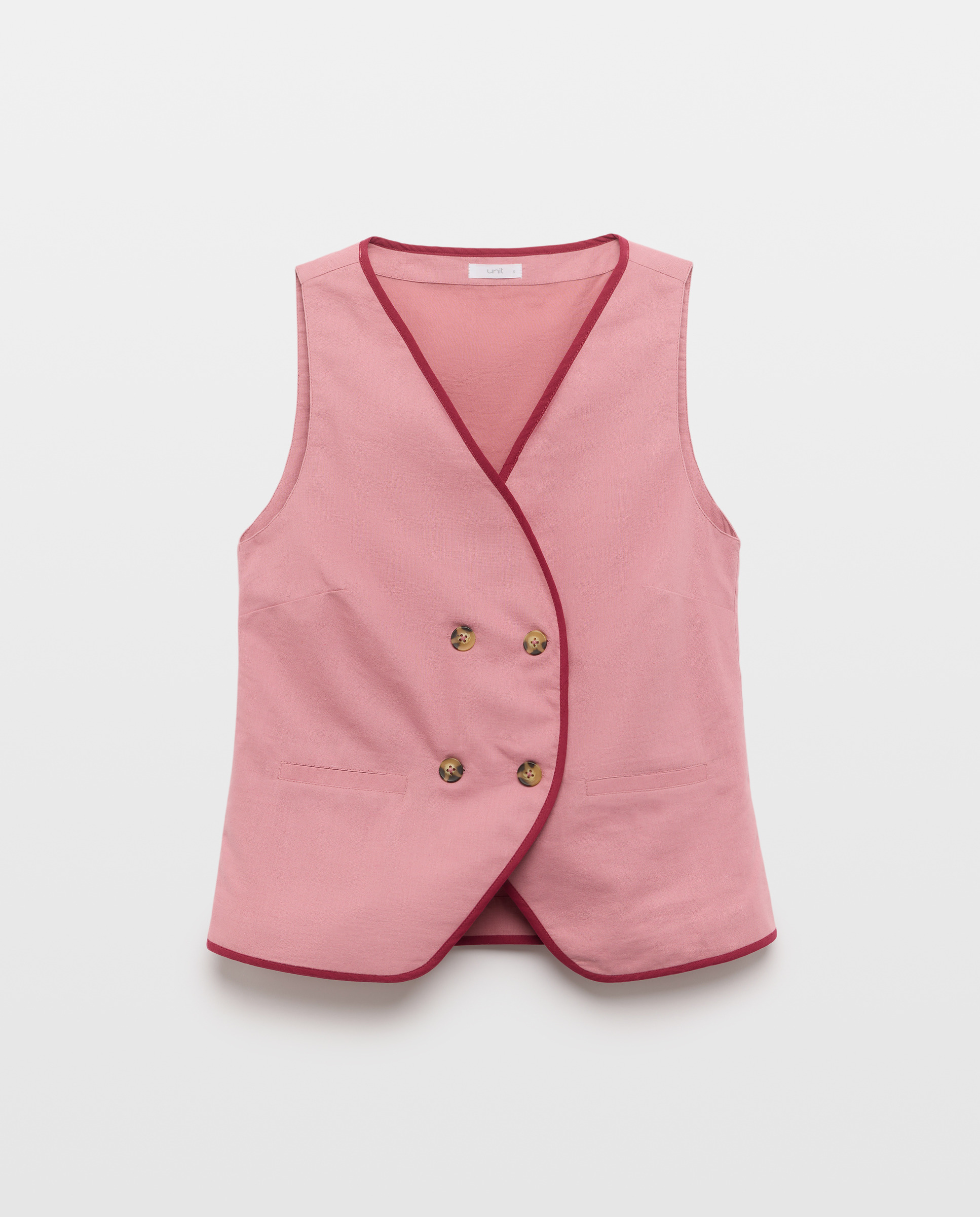 Chaleco de mujer cruzado 200 Rosa-4
