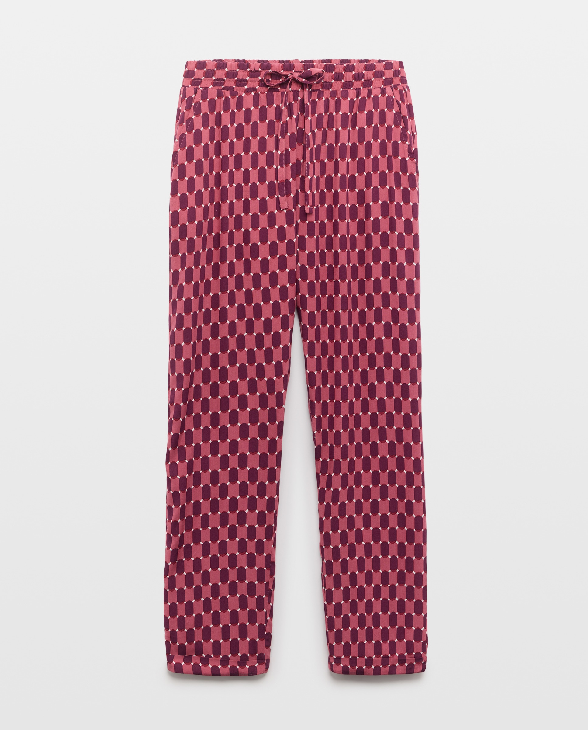 Pantalón de mujer estampado Rosa-4