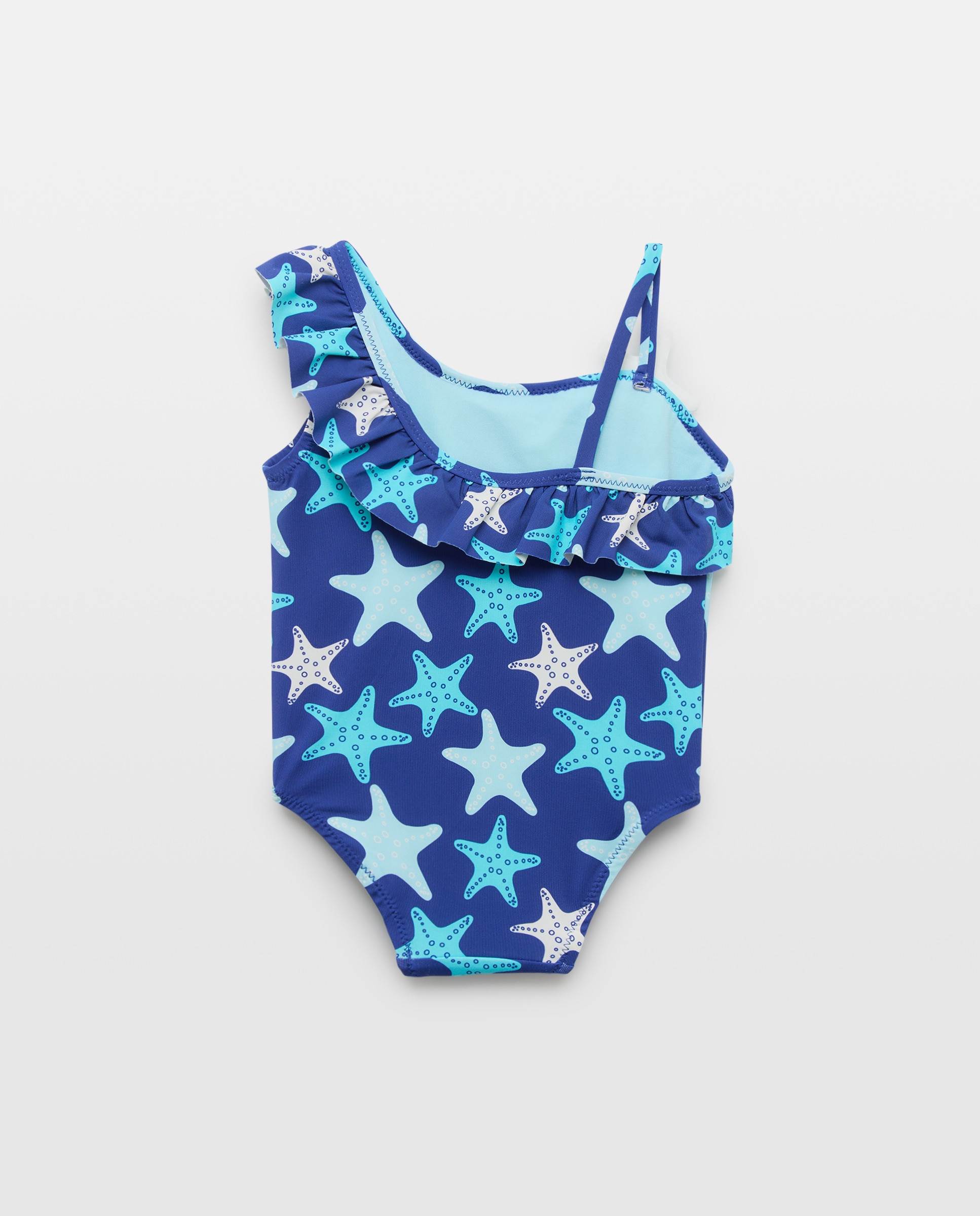 Fato de Banho de Bebé com Estrelas do Mar Azul-2