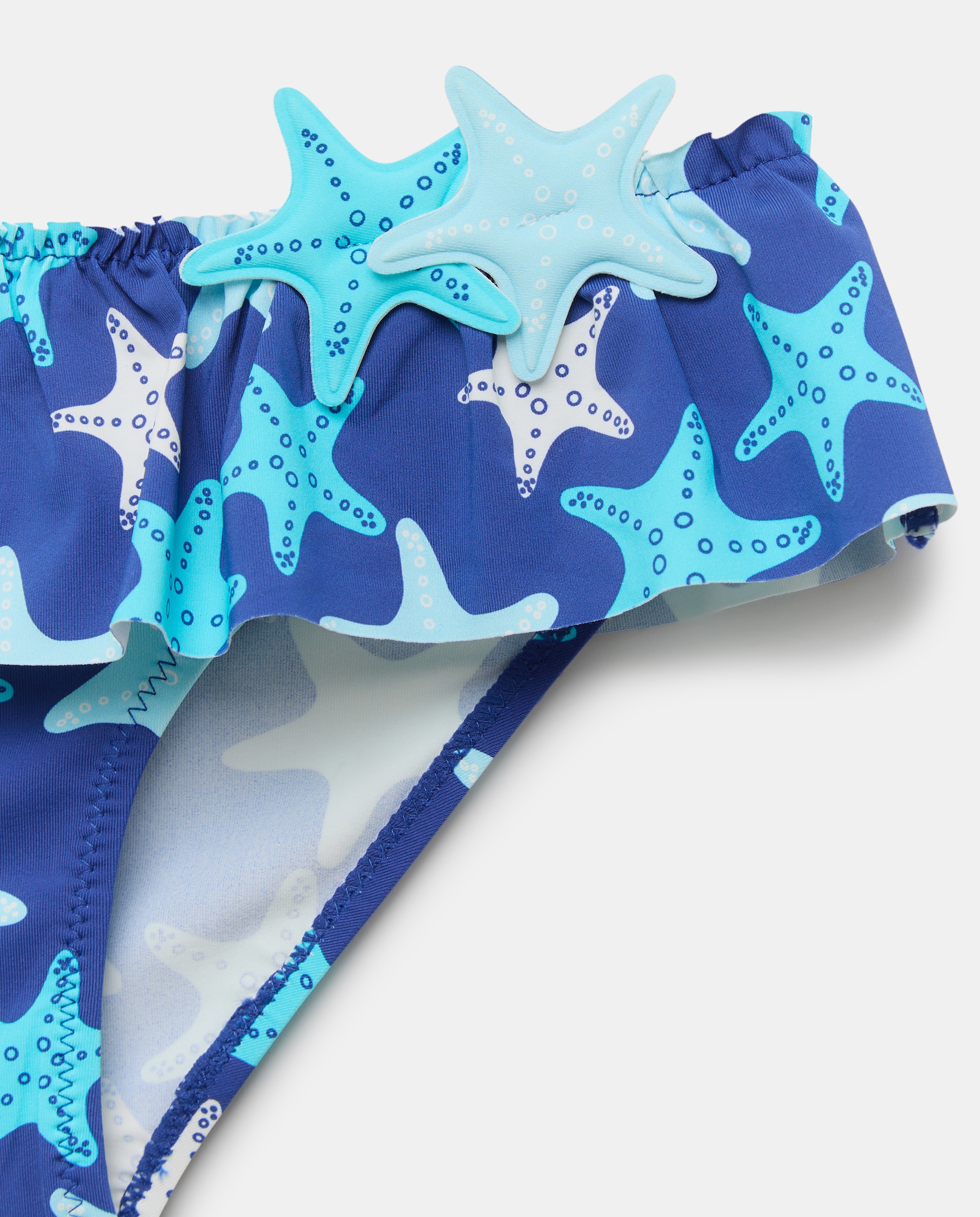 Cueca de Banho com Estrelas-do-Mar Azul-3