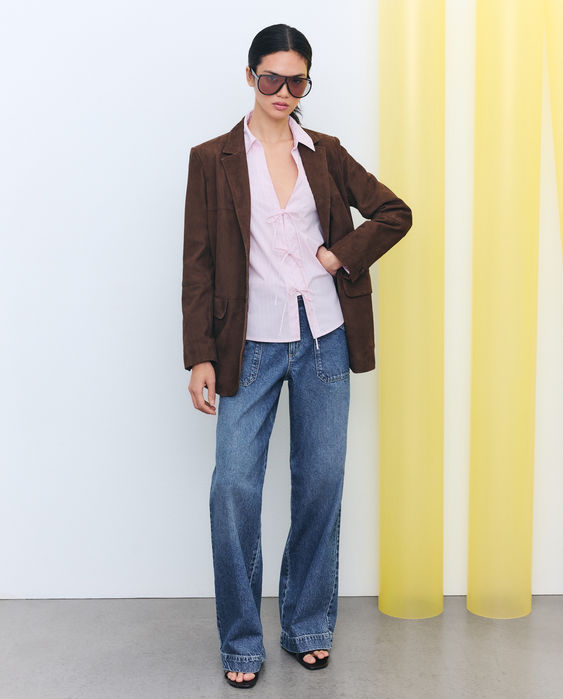 Imagem 0 de Blusa de Manga Comprida com Laço