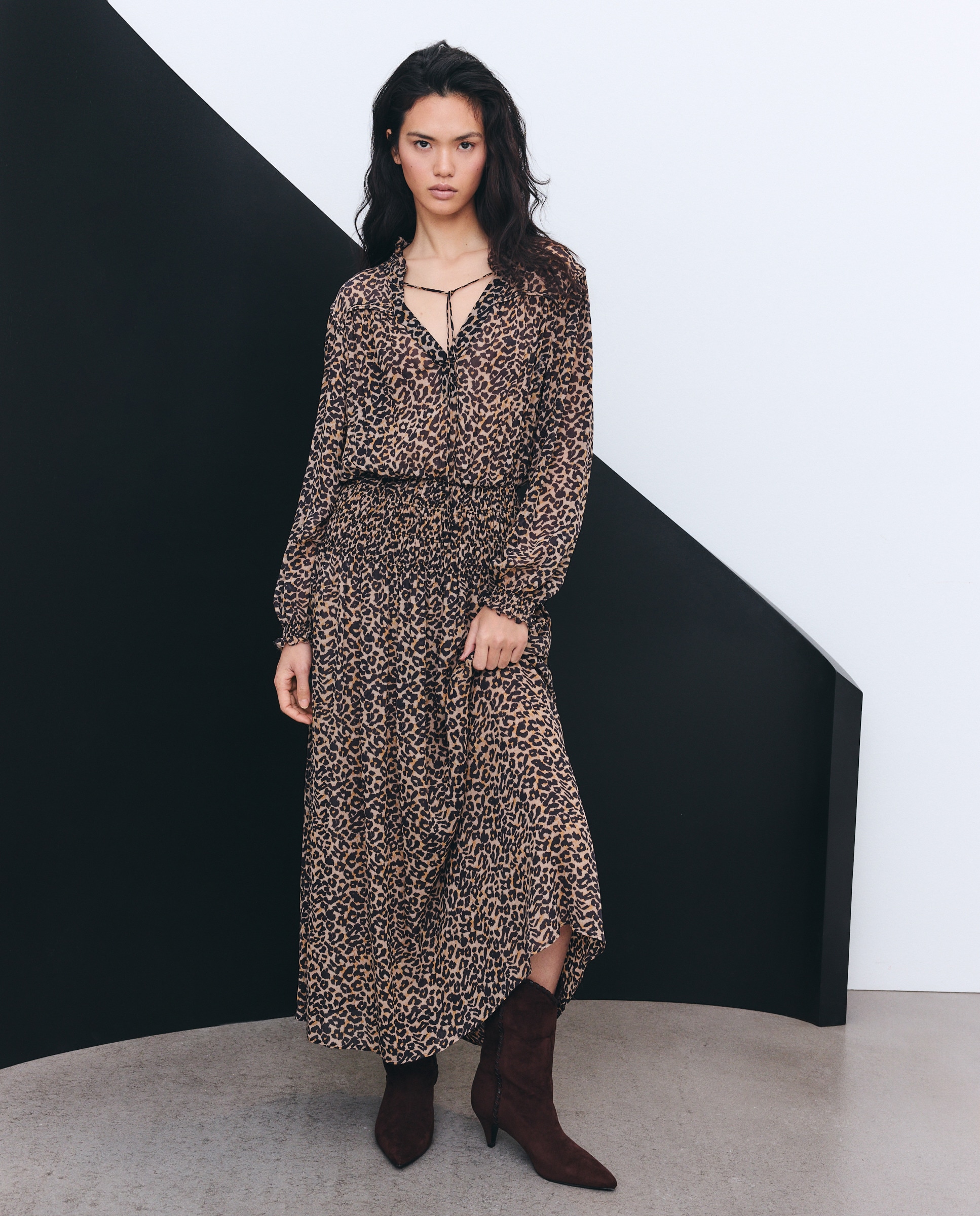 Imagem 0 de Vestido Comprido com Animal Print