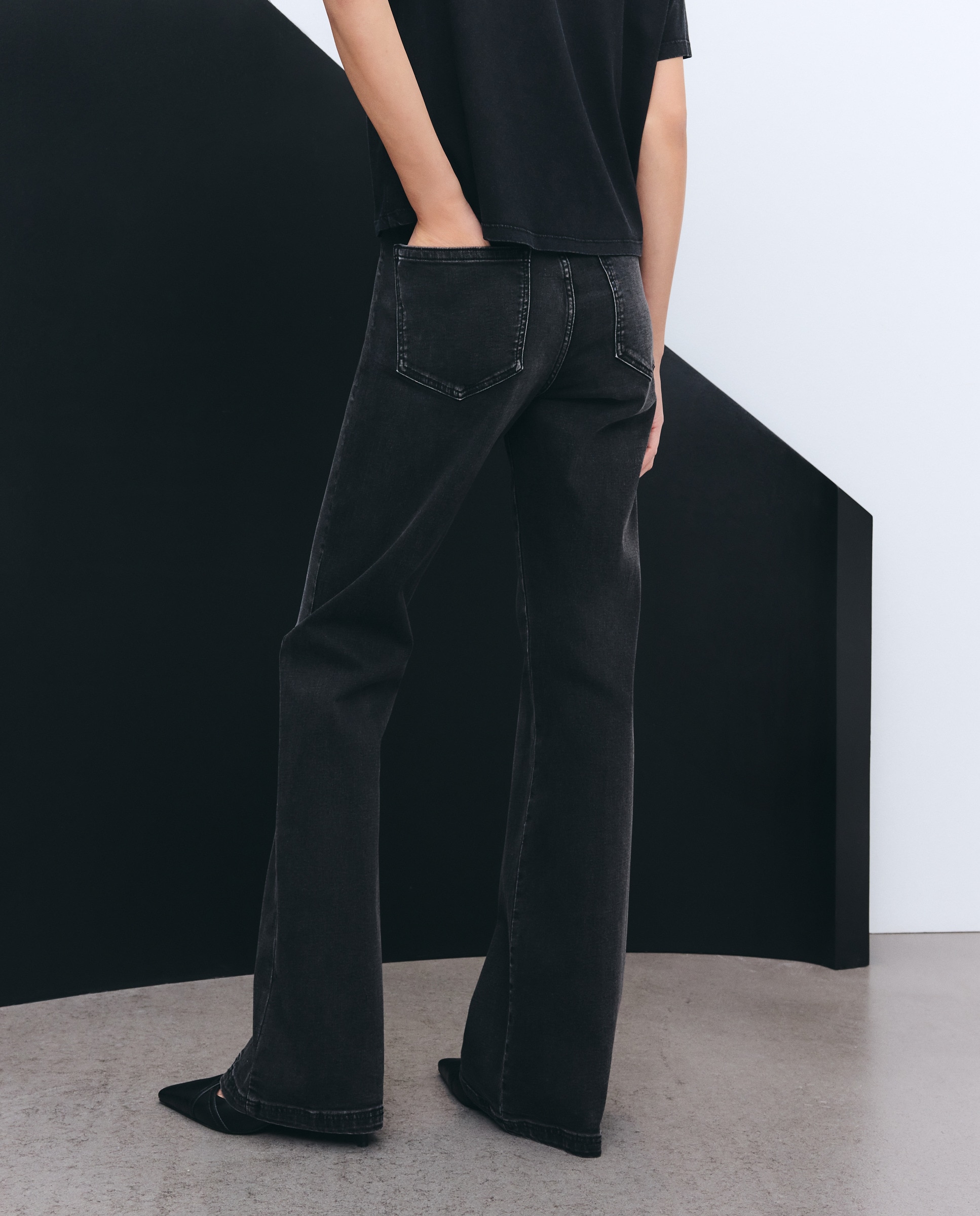 Jeans Flare com Cintura Média 820 Cinzento Médio-3
