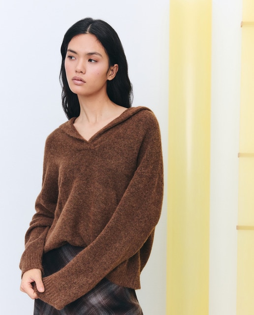 Imagem 0 de Camisola de Malha com Capuz