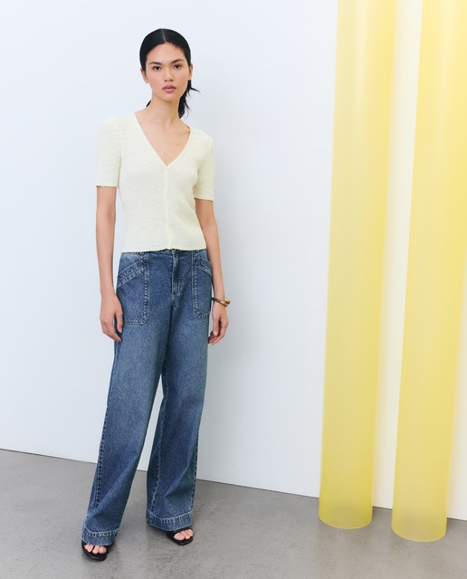 Imagem 0 de Camisola de Malha Lisa com Manga Curta