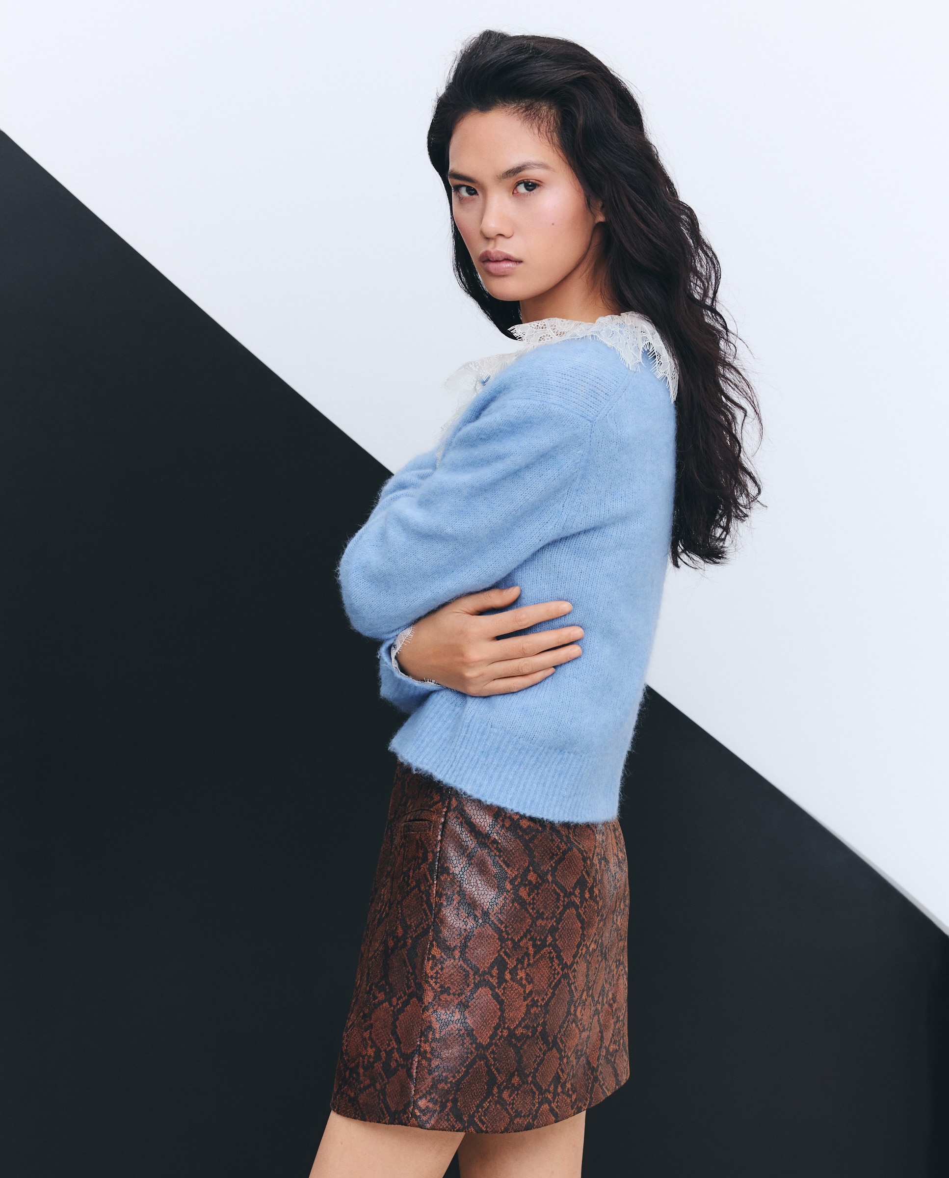 Casaco com Decote Redondo 430 Azul Escuro-2