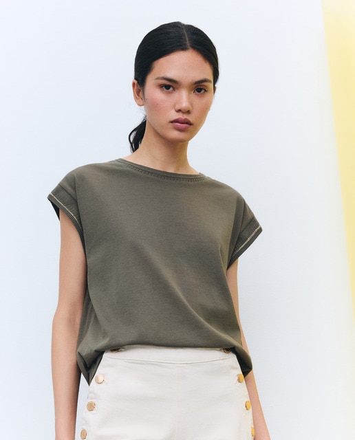 Imagem 0 de T-shirt de Manga Curta Lisa