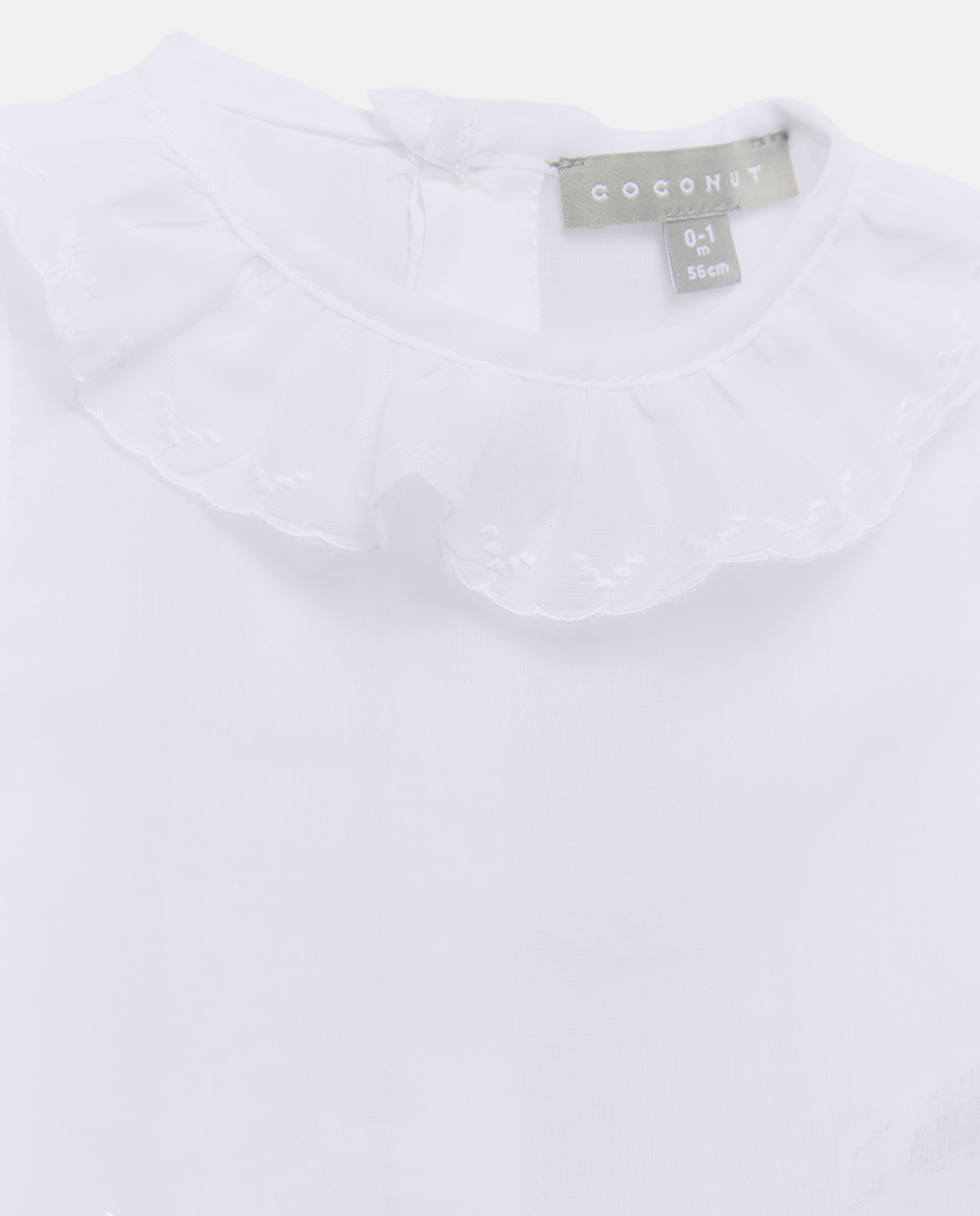 Camisa Básica de Bebé com Manga Comprida com Festão Coconut El Corte Inglés Branco-3