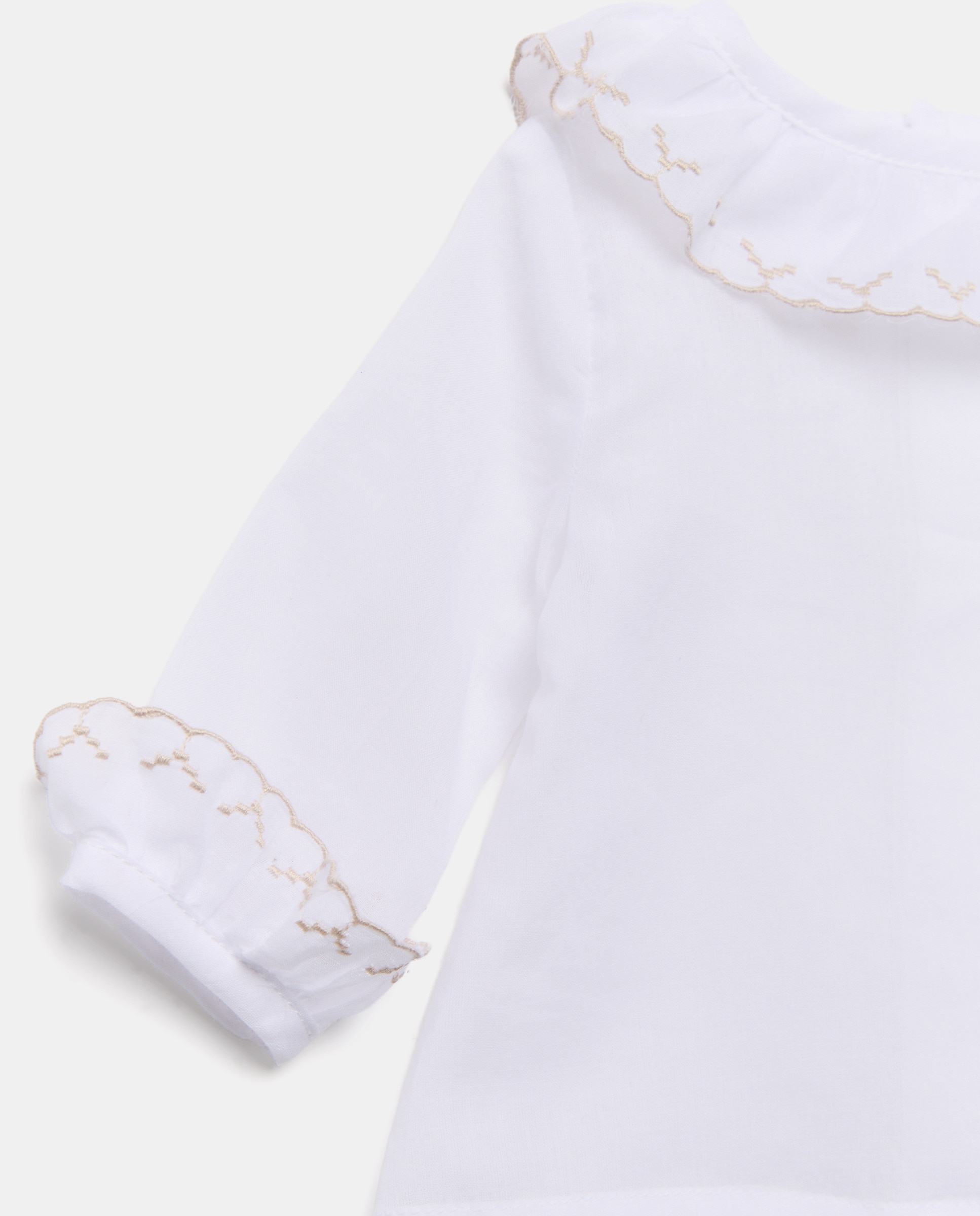 Camisa Básica de Bebé com Manga Comprida com Festão Coconut El Corte Inglés Branco-3