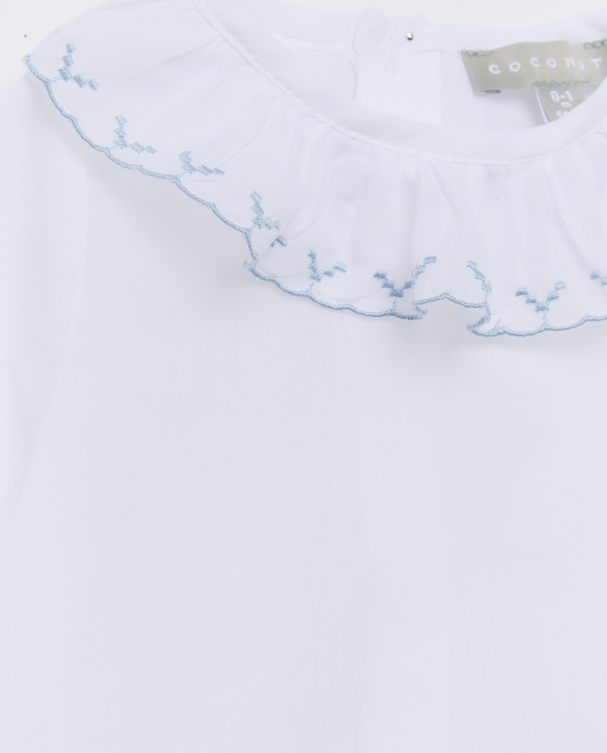 Camisa Básica de Bebé com Manga Comprida com Festão Coconut El Corte Inglés Branco-3