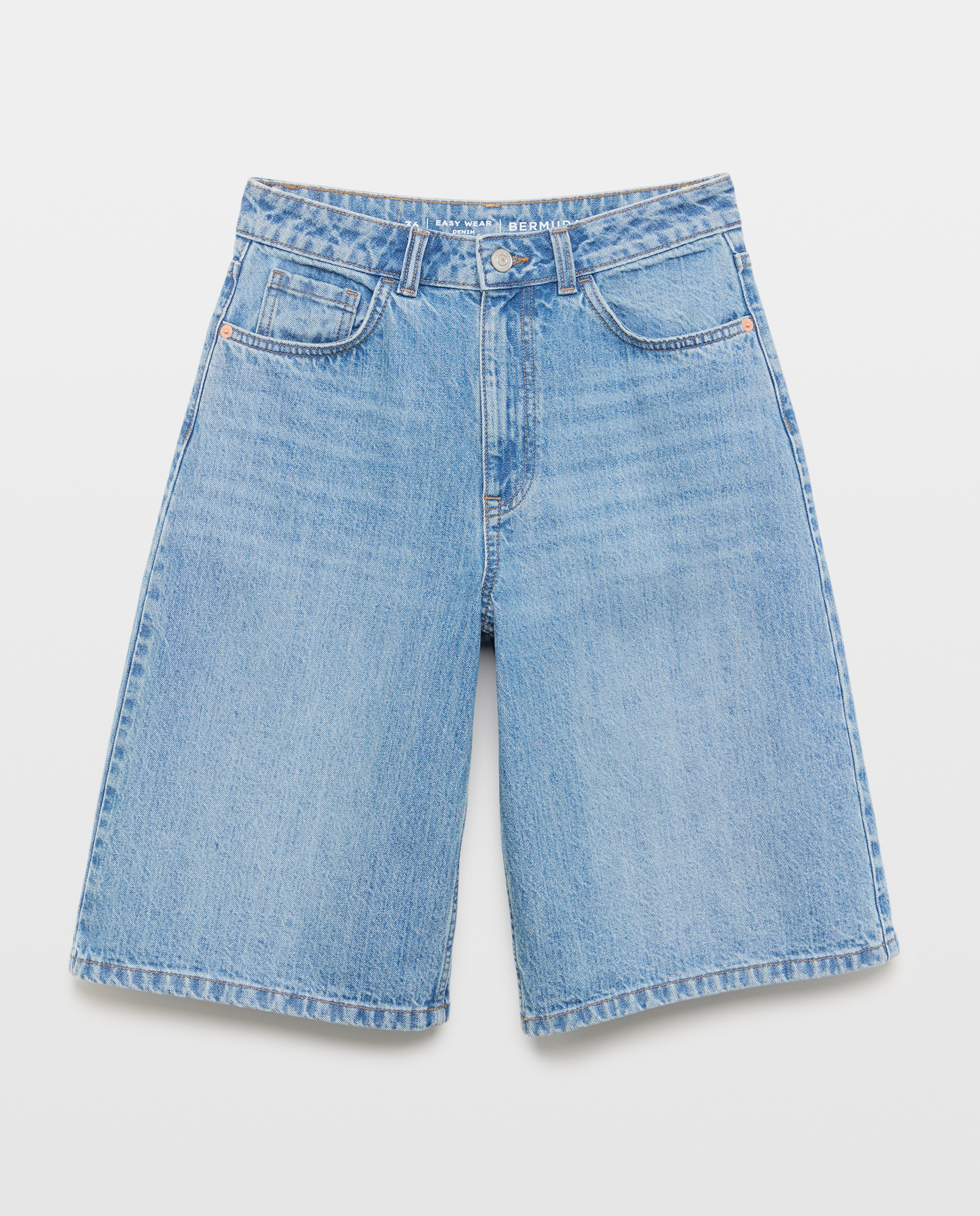 Bermudas de Ganga Compridas. Azul pálido-4