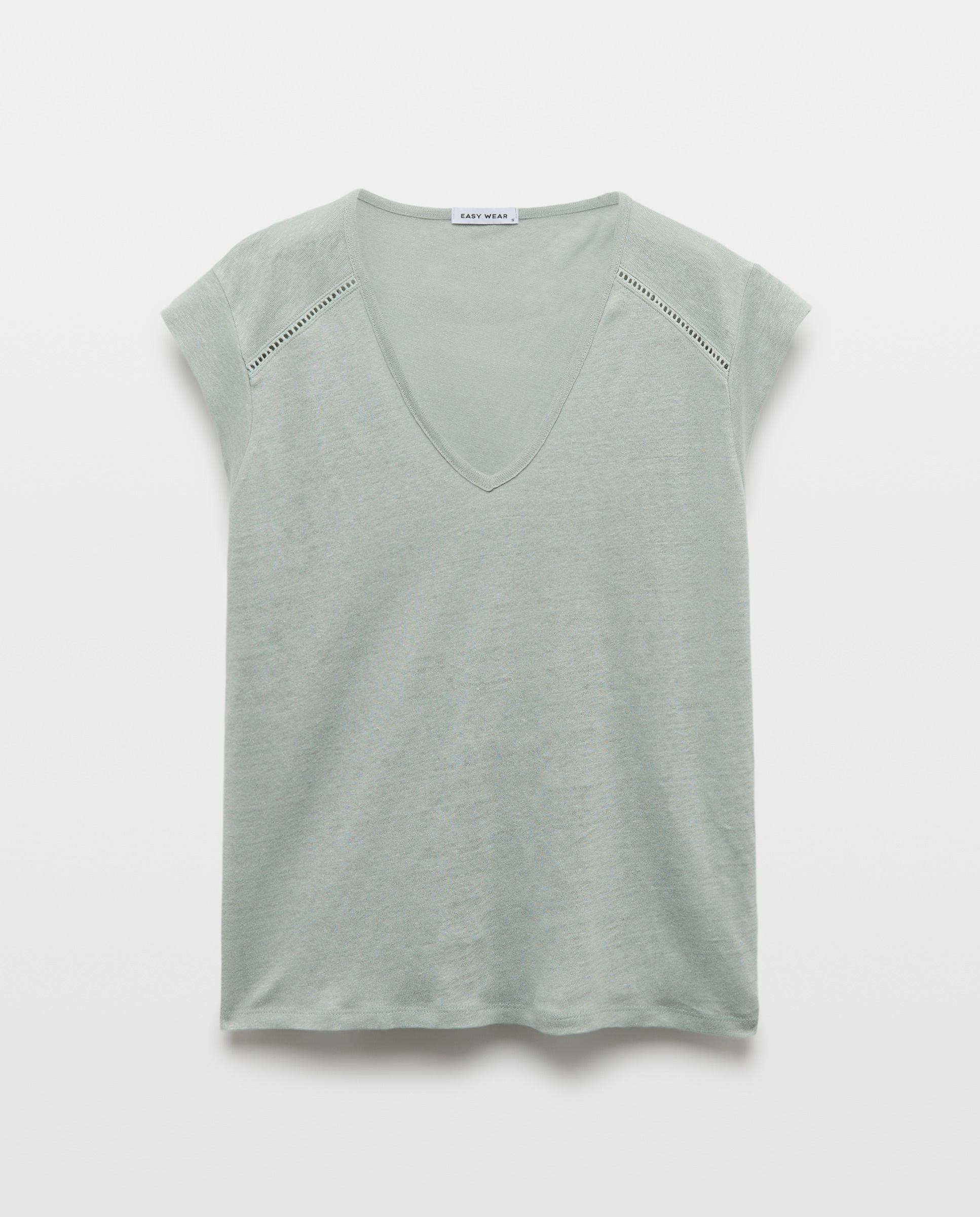 T-shirt Lisa sem Mangas Verde-4