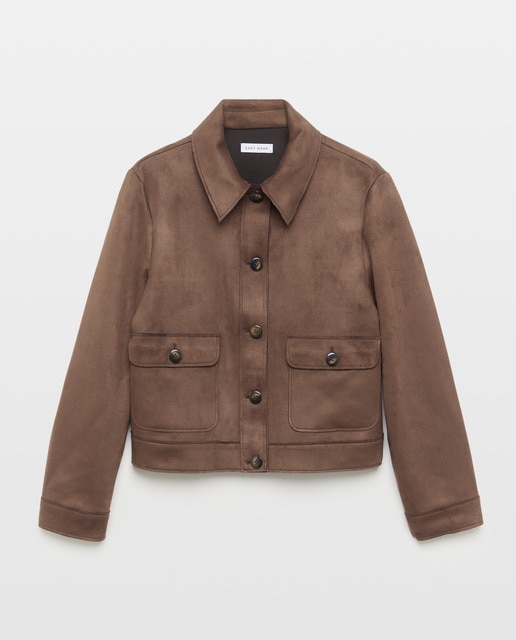 Imagem 0 de Blusão com Efeito de Camurça