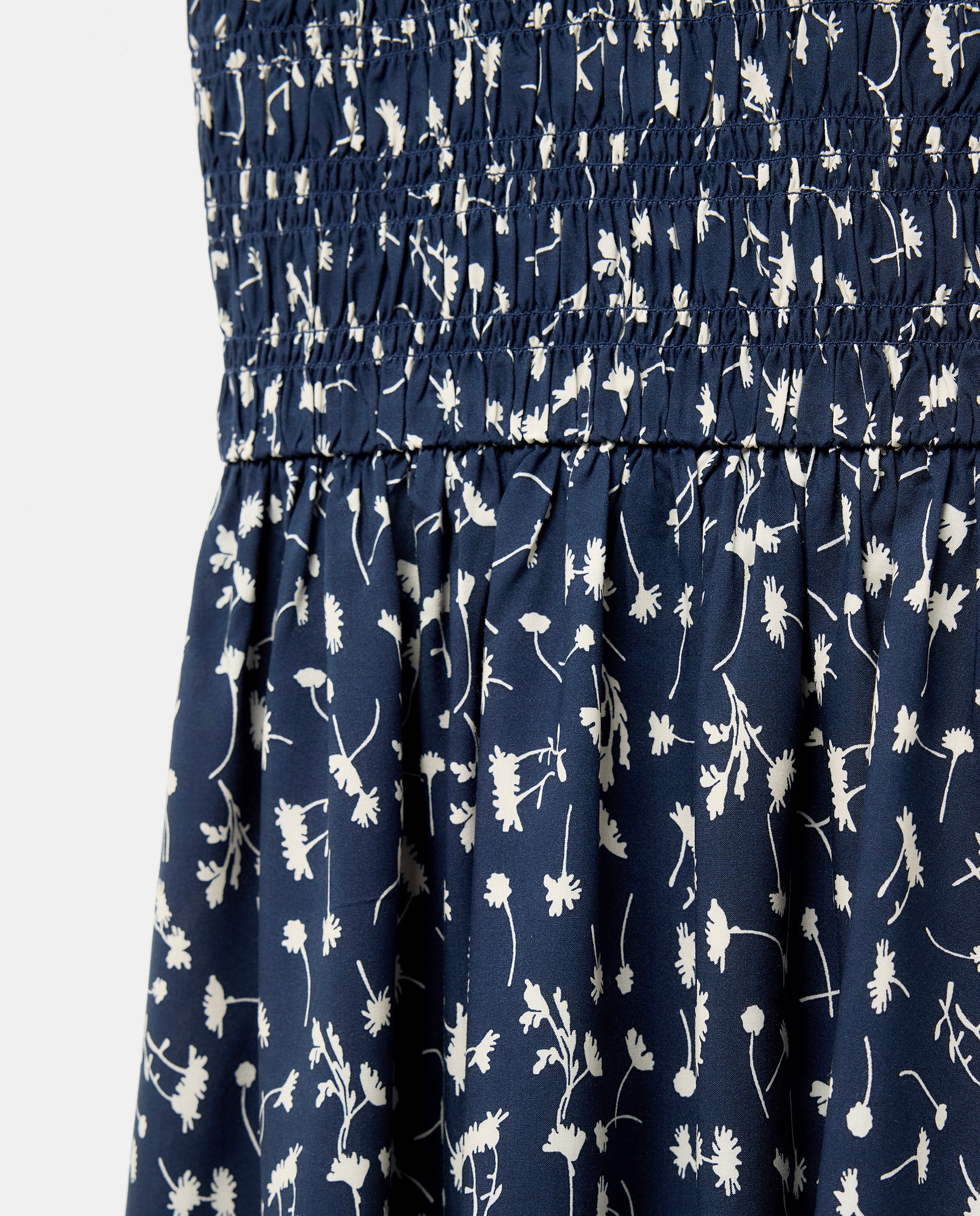 Vestido Curto sem Mangas e com Estampado Azul-5
