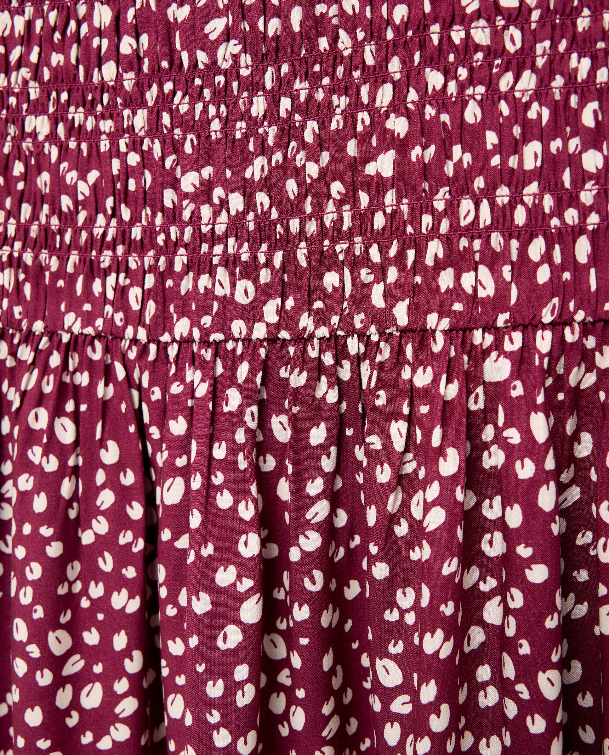 Vestido Midi sem Mangas com Favos de Mel Ameixa-5