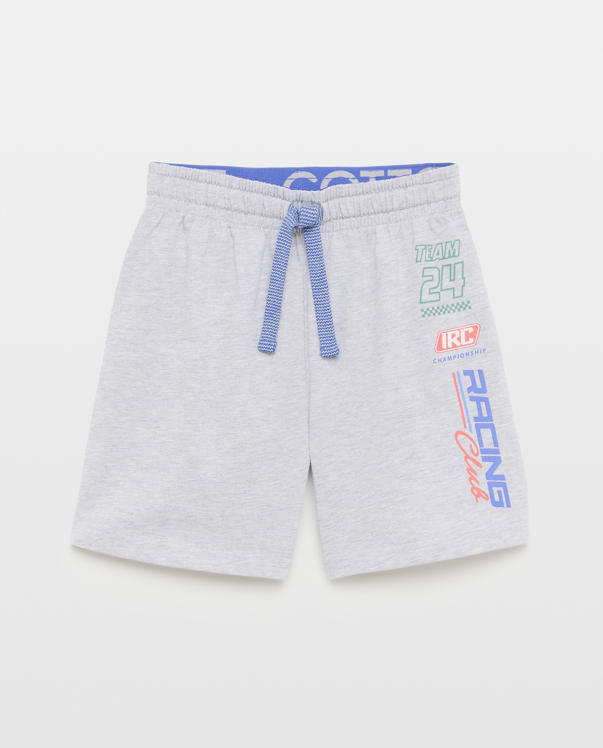 Calções de Malha com Estampado de Fantasia Preto-4