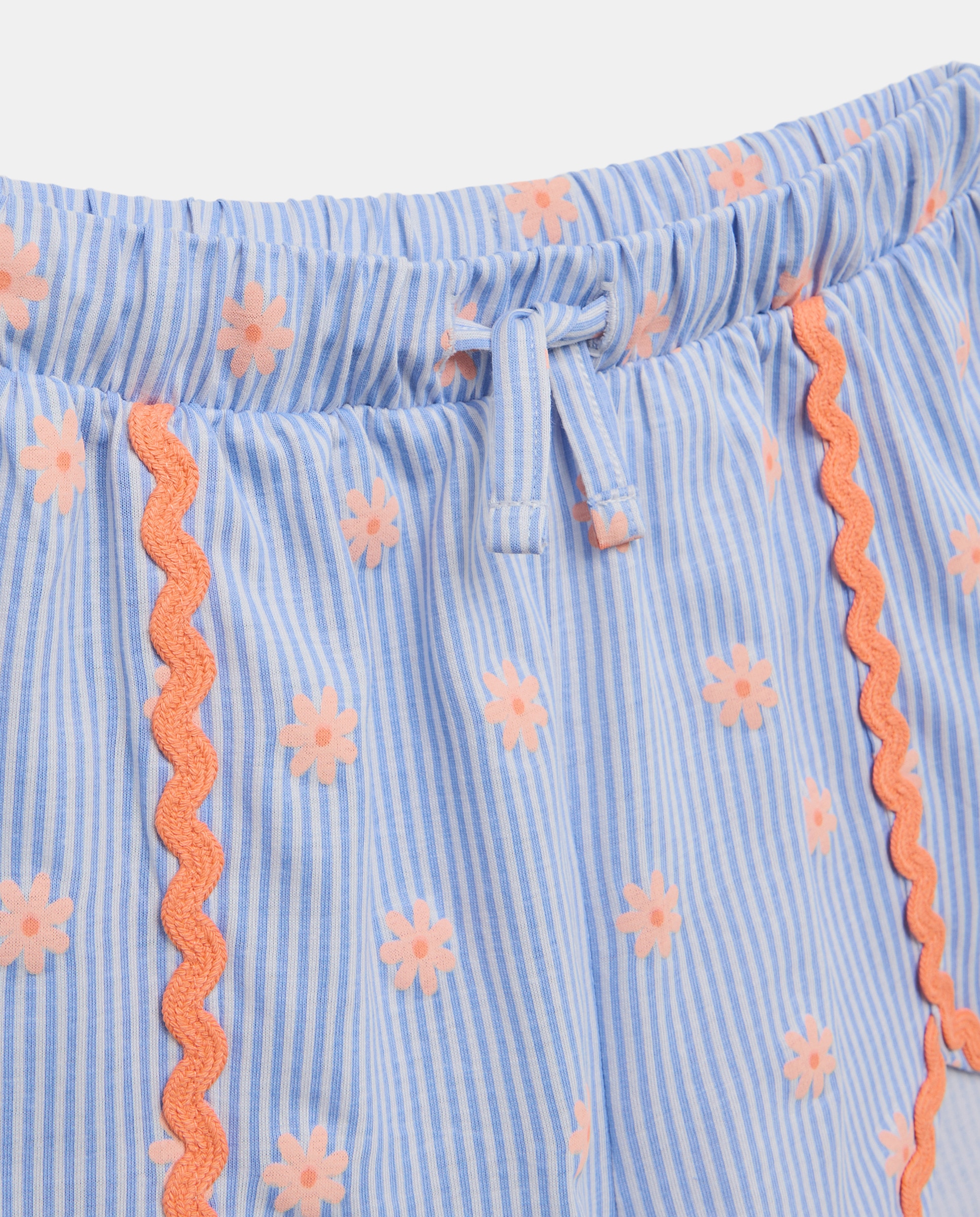 Pijama Curto com Estampado de Fantasia Azul-5