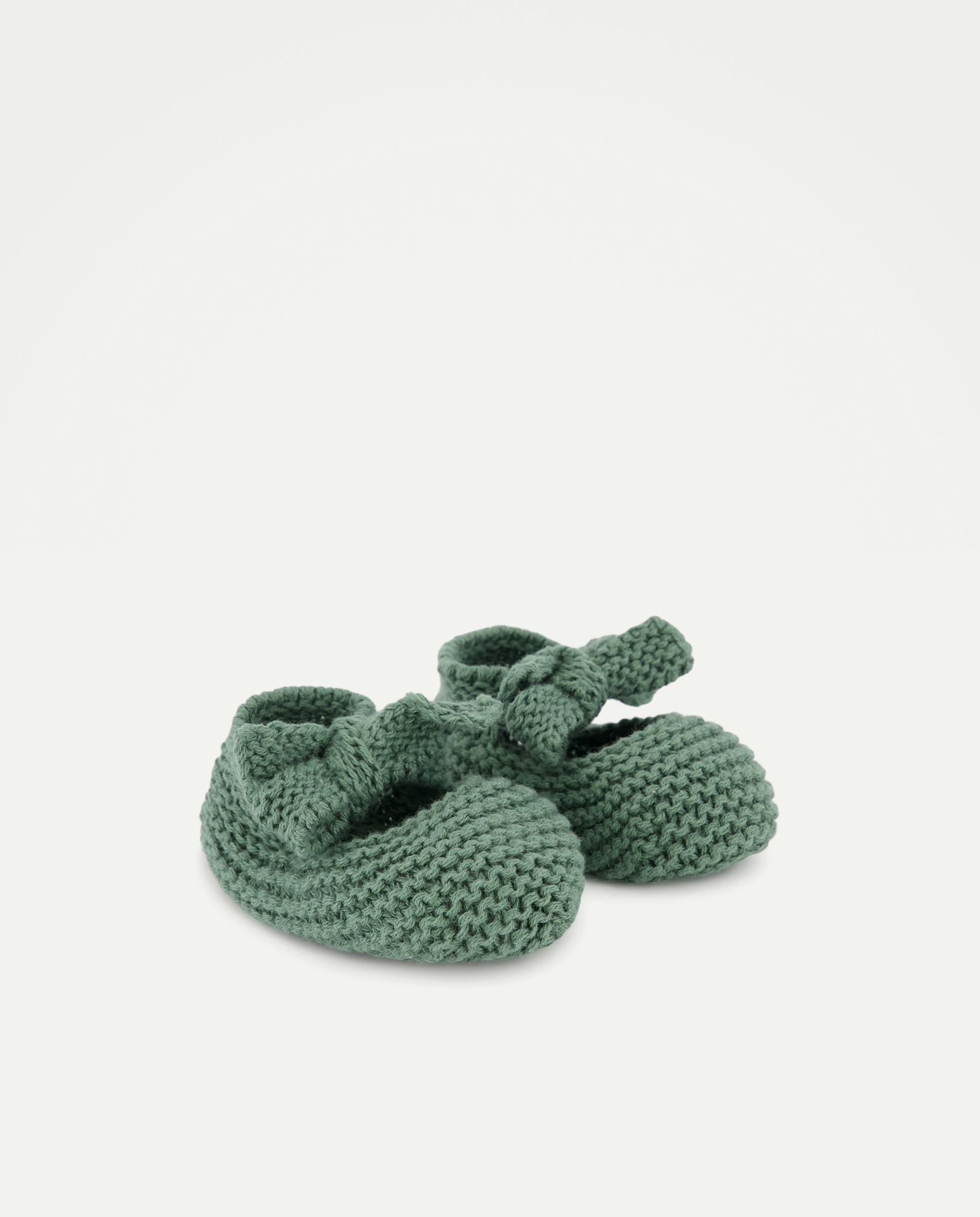 Patuco de recién nacido lazada 530 Verde oscuro-2