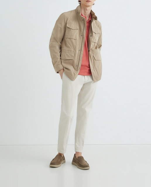 Imagen 0 de Fieldjacket 4 bolsillos microfibra acabado moss