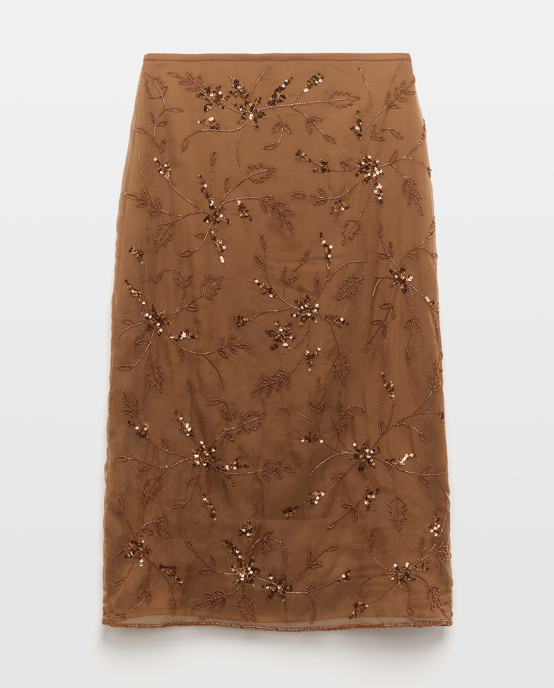 Saia Direita de Pedraria Castanho-4