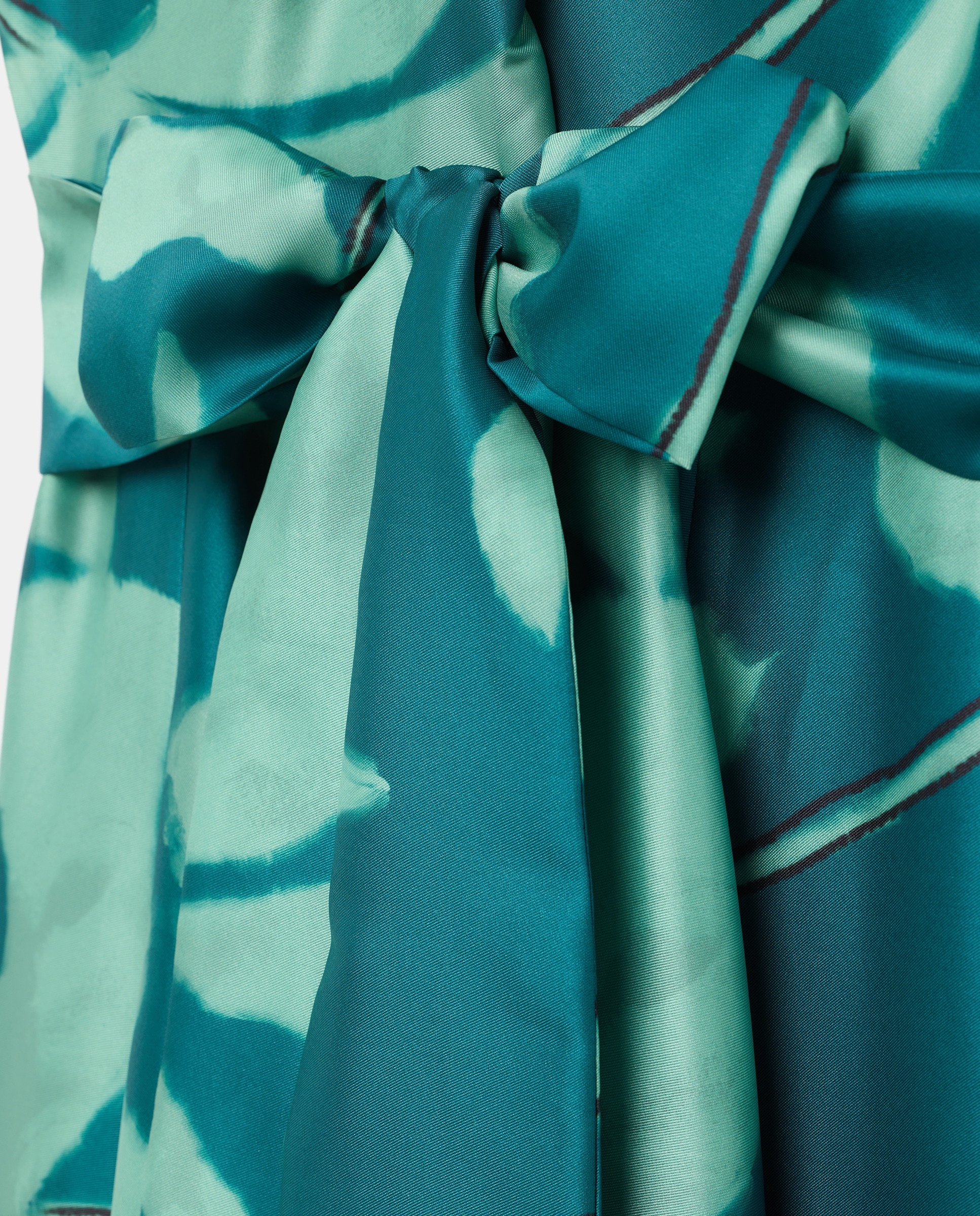 Vestido comprido com gola halter Verde-5