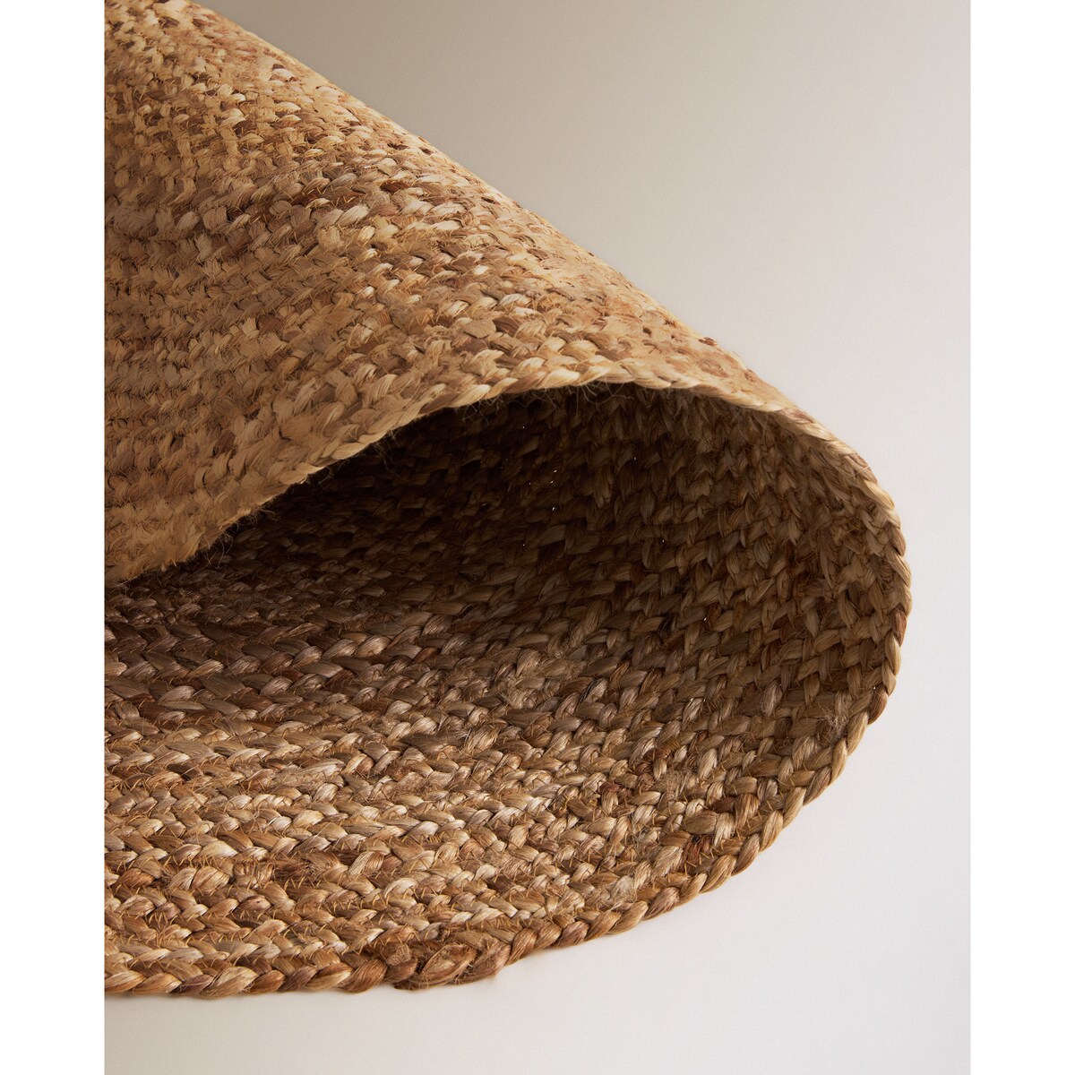 Tapete Redondo Vegetal Tobago Bege-4