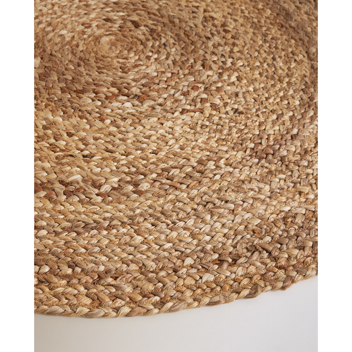 Tapete Redondo Vegetal Tobago Bege-3