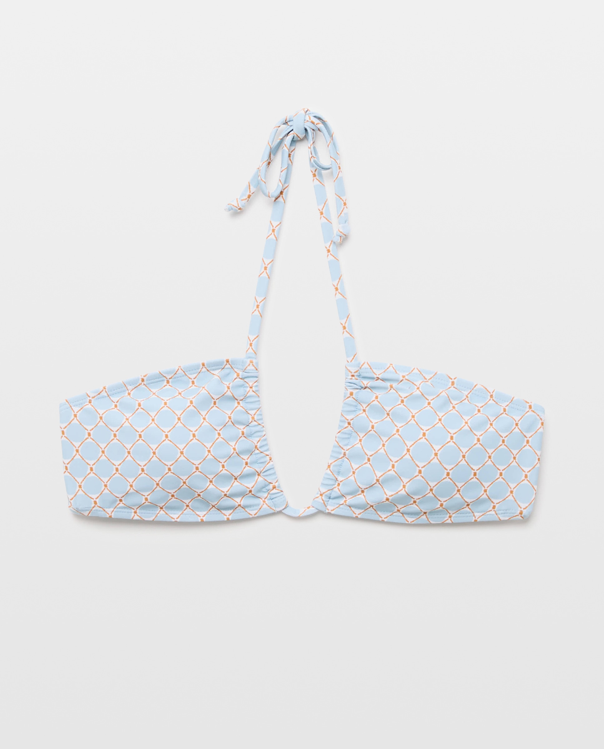 Top de baño mujer bandeau 450 Turquesa-4