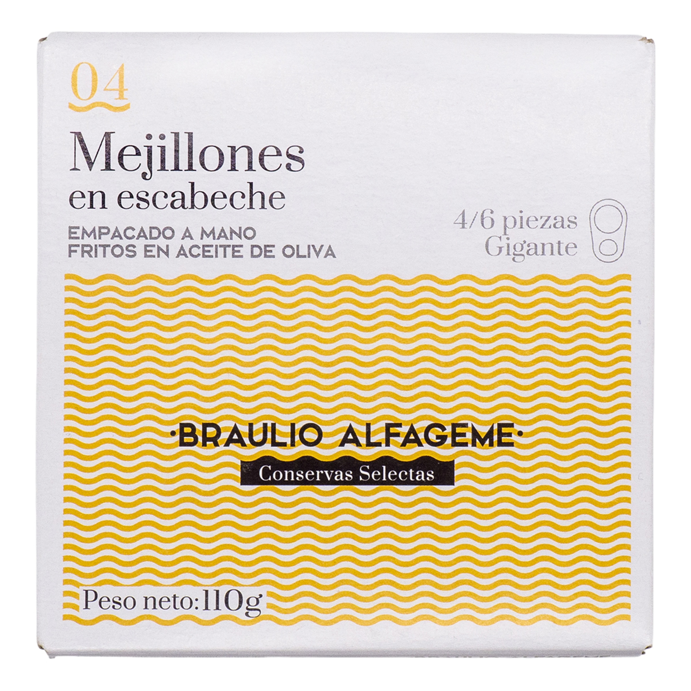 Mejillones en escabeche fritos en aceite de oliva 4-6 piezas Braulio Alfageme Conservas Selectas 1