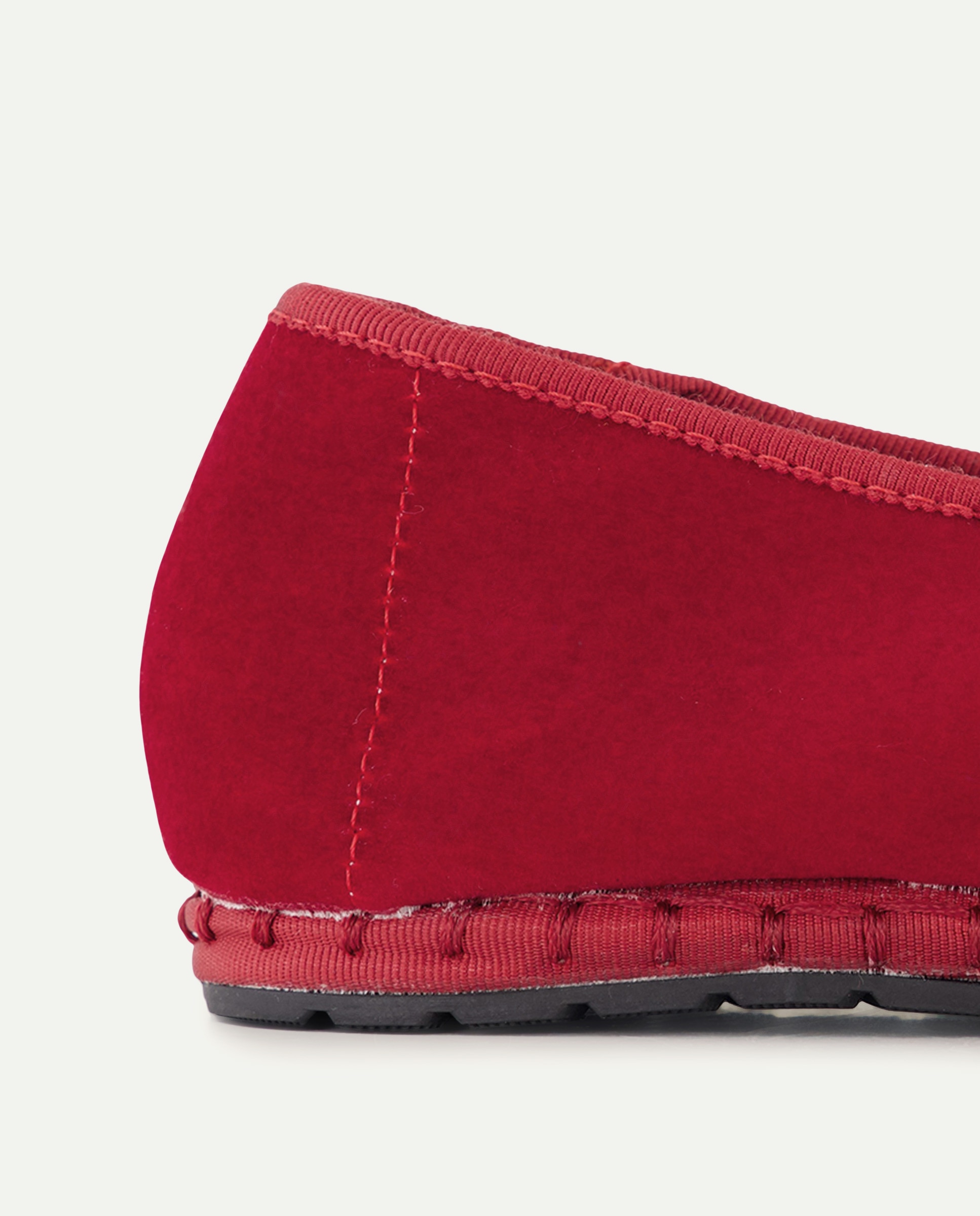 Zapato de mujer de terciopelo slipper Burdeos-5