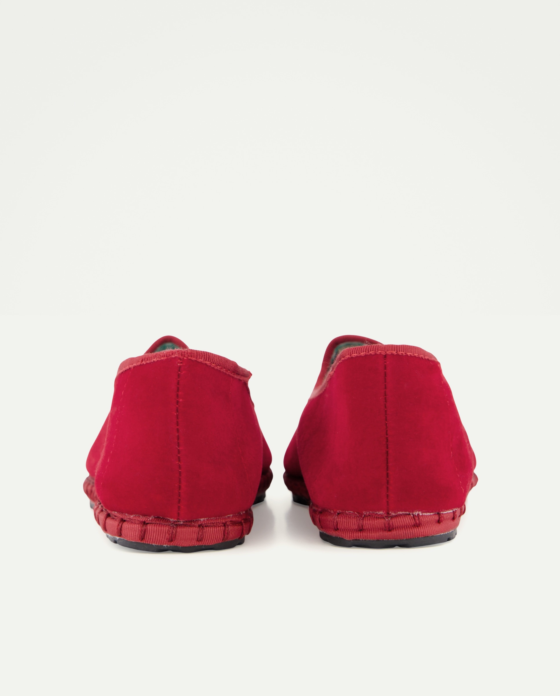 Zapato de mujer de terciopelo slipper Burdeos-3
