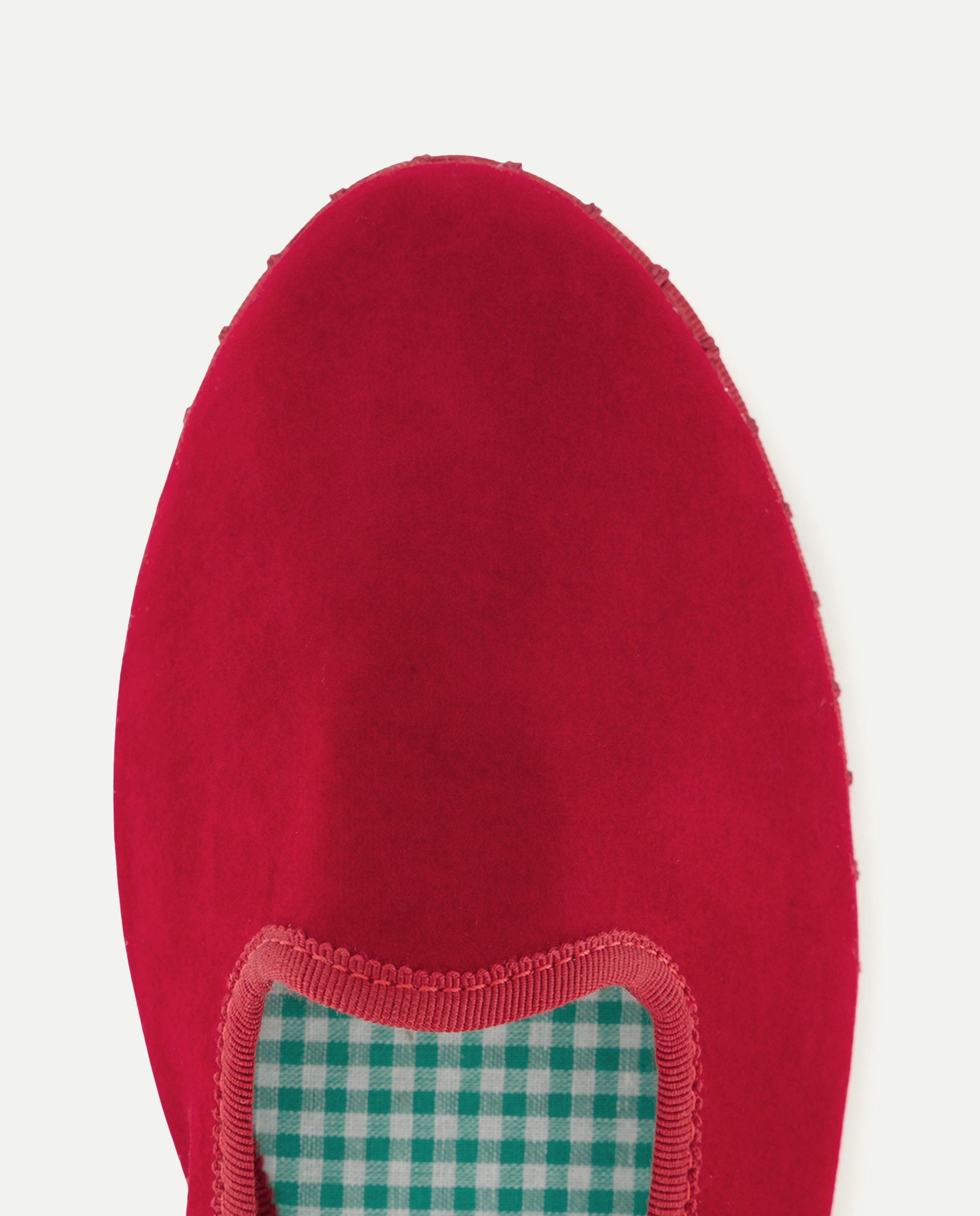 Zapato de mujer de terciopelo slipper Burdeos-4