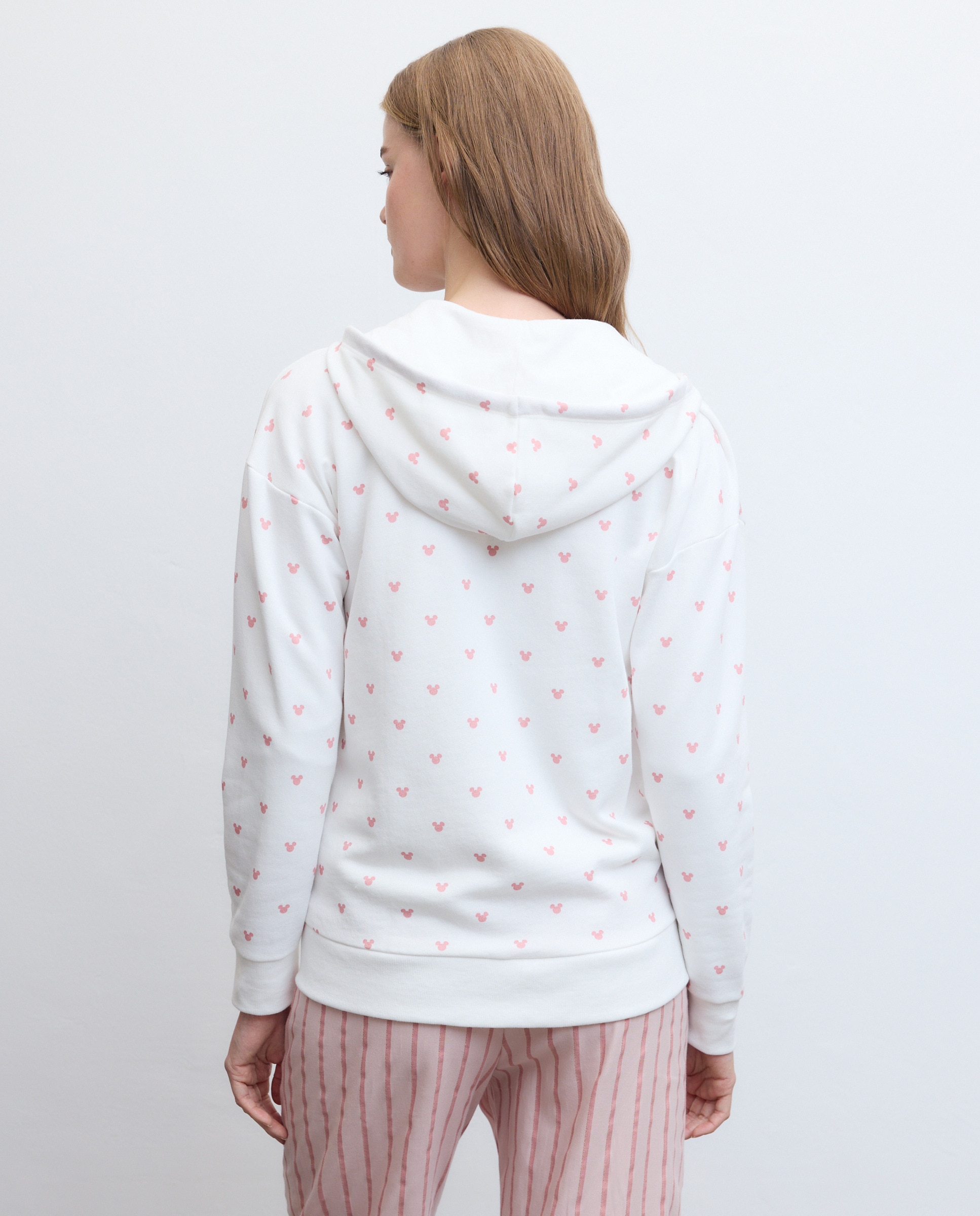 Sweatshirt Mickey Cabeças Branco-marfim-3