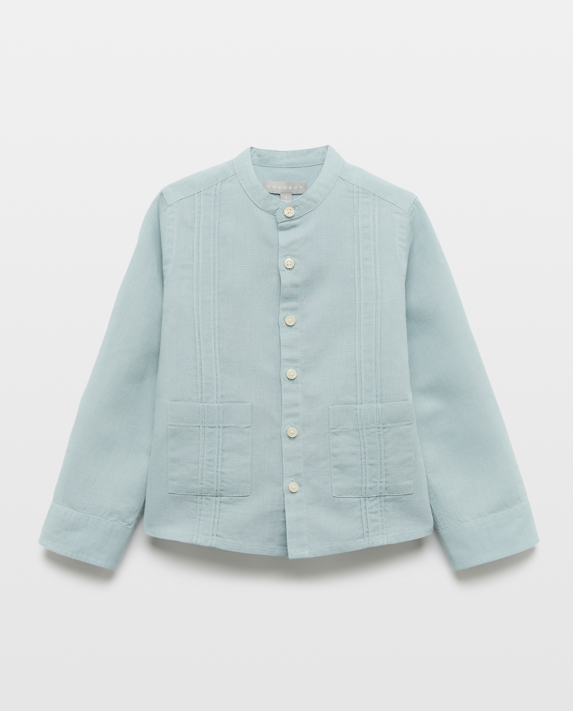 Camisa Guayabera de Cerimónia com Manga Comprida e Gola de Tira Coconut El Corte Inglés Sabão-5
