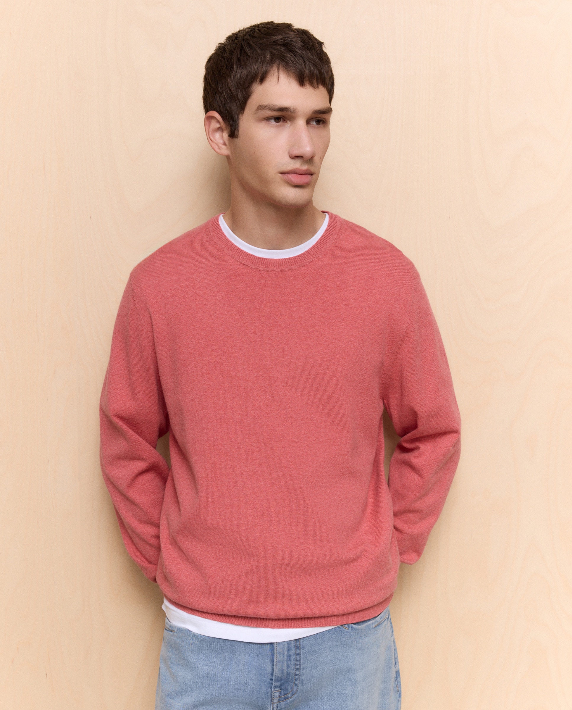 Camisola de Malha com Decote Redondo 630 Coral-2