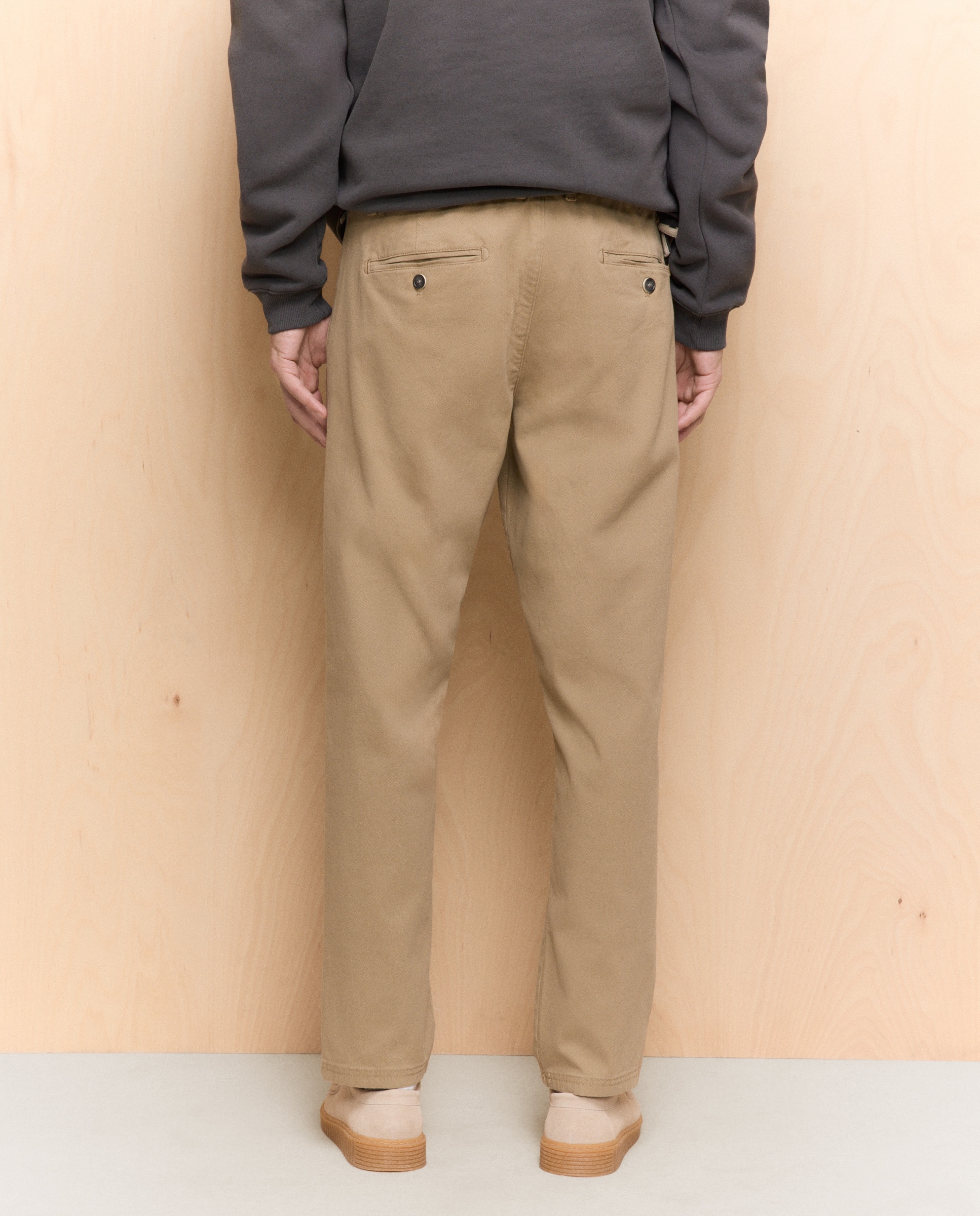 Calças Chino Slim Stretch com Elásticos 730 Camel-3