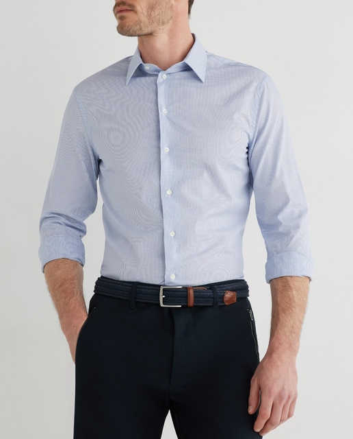 Imagen 0 de Camisa clásica de hombre classic mini cuadros azul