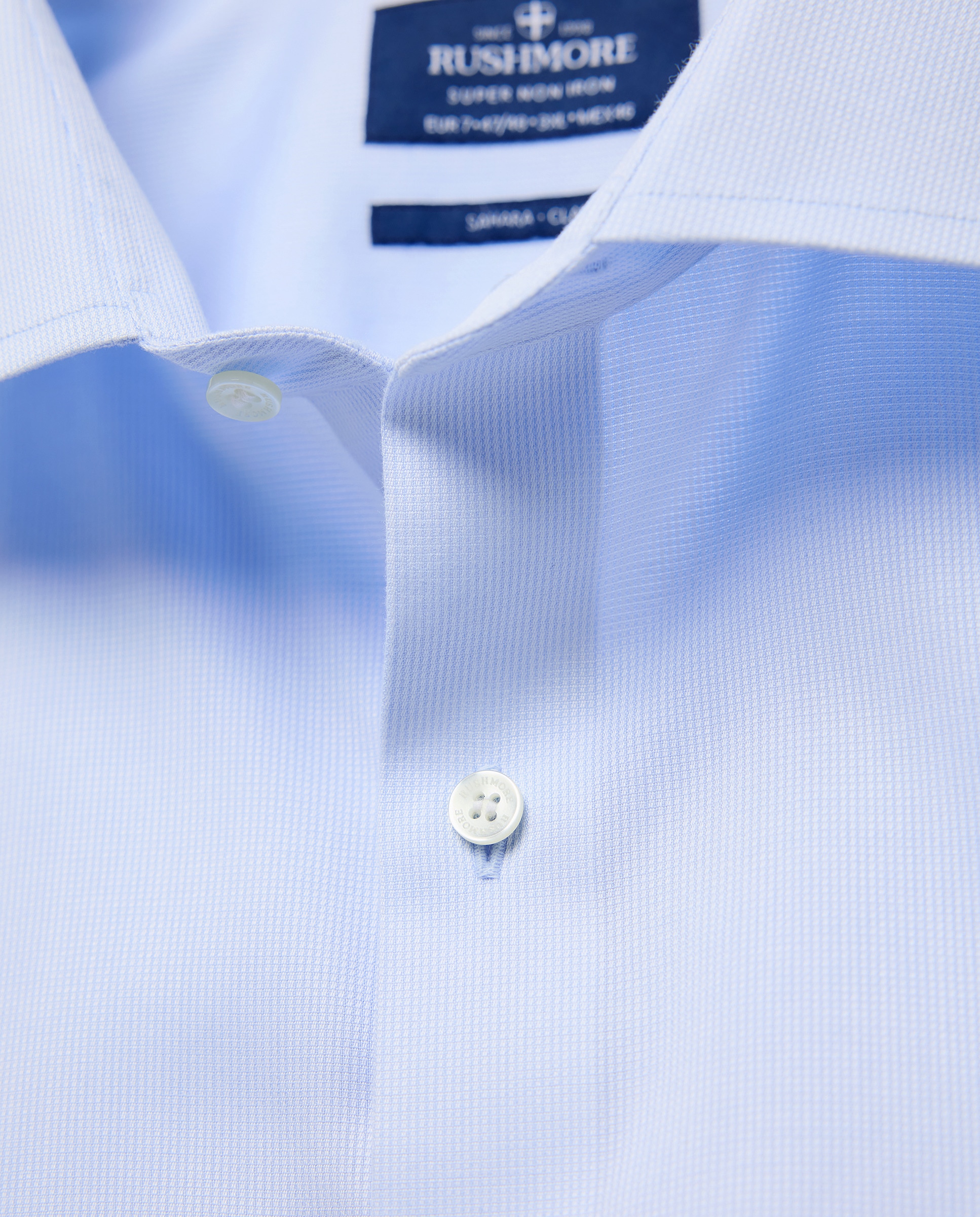 Camisa Non Iron Tamanhos Grandes Azul-claro-5